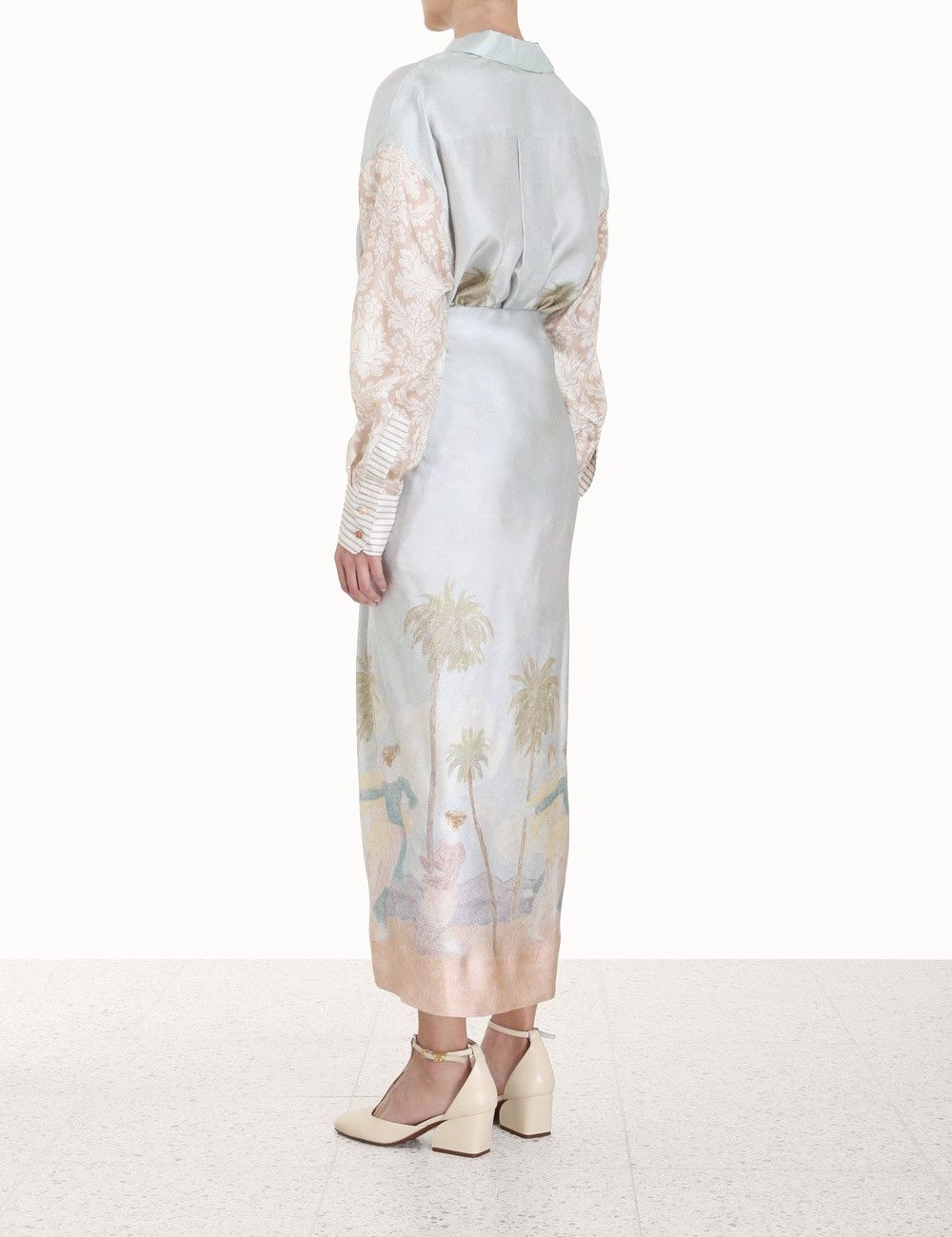 Zimmermann oc11z0425 Sensory Drape Midi Skirt in Multicolor Size 25" / US 0 / IT 36 - 5 Thumbnail