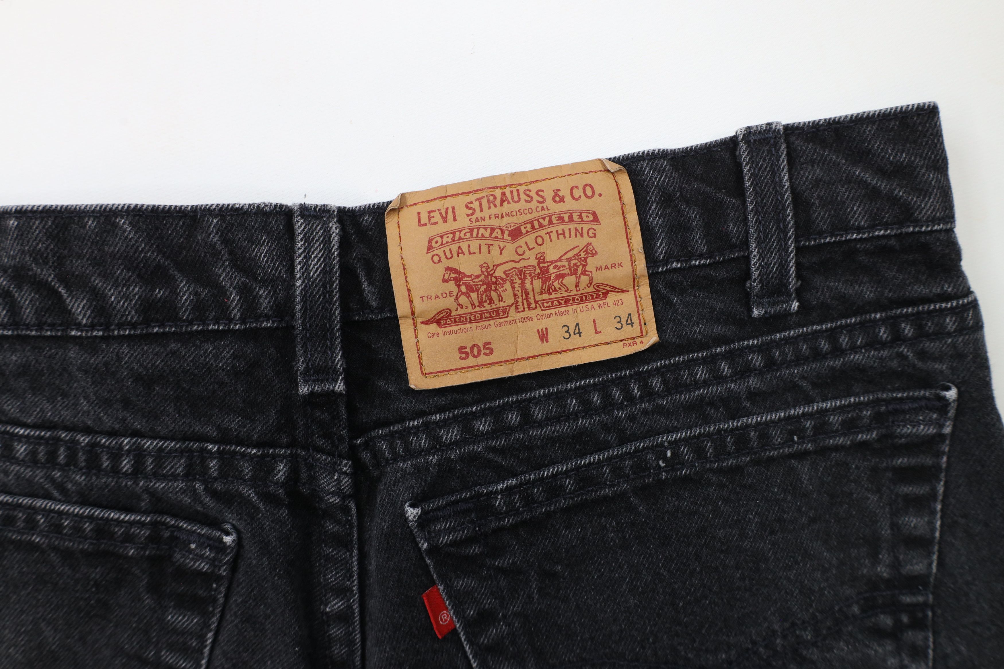 Levi's Vintage 90s Levis 505 Regular Fit Denim Jeans Black USA Size US 32 / EU 48 - 14 Thumbnail