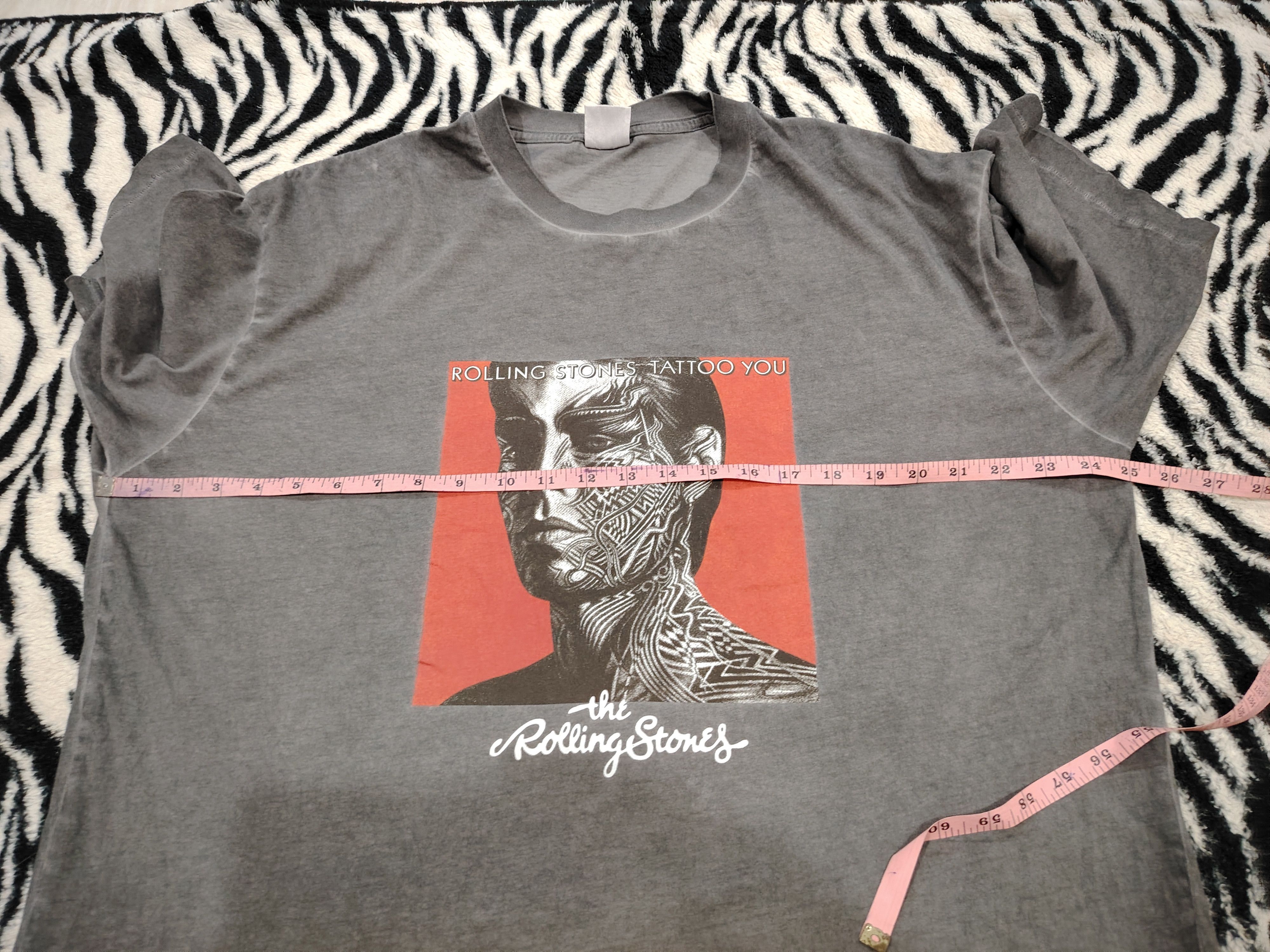 Band Tees 💥THE ROLLING STONES Rock band tattoo sunfaded design shirt Size US XXL / EU 58 / 5 - 10 Thumbnail