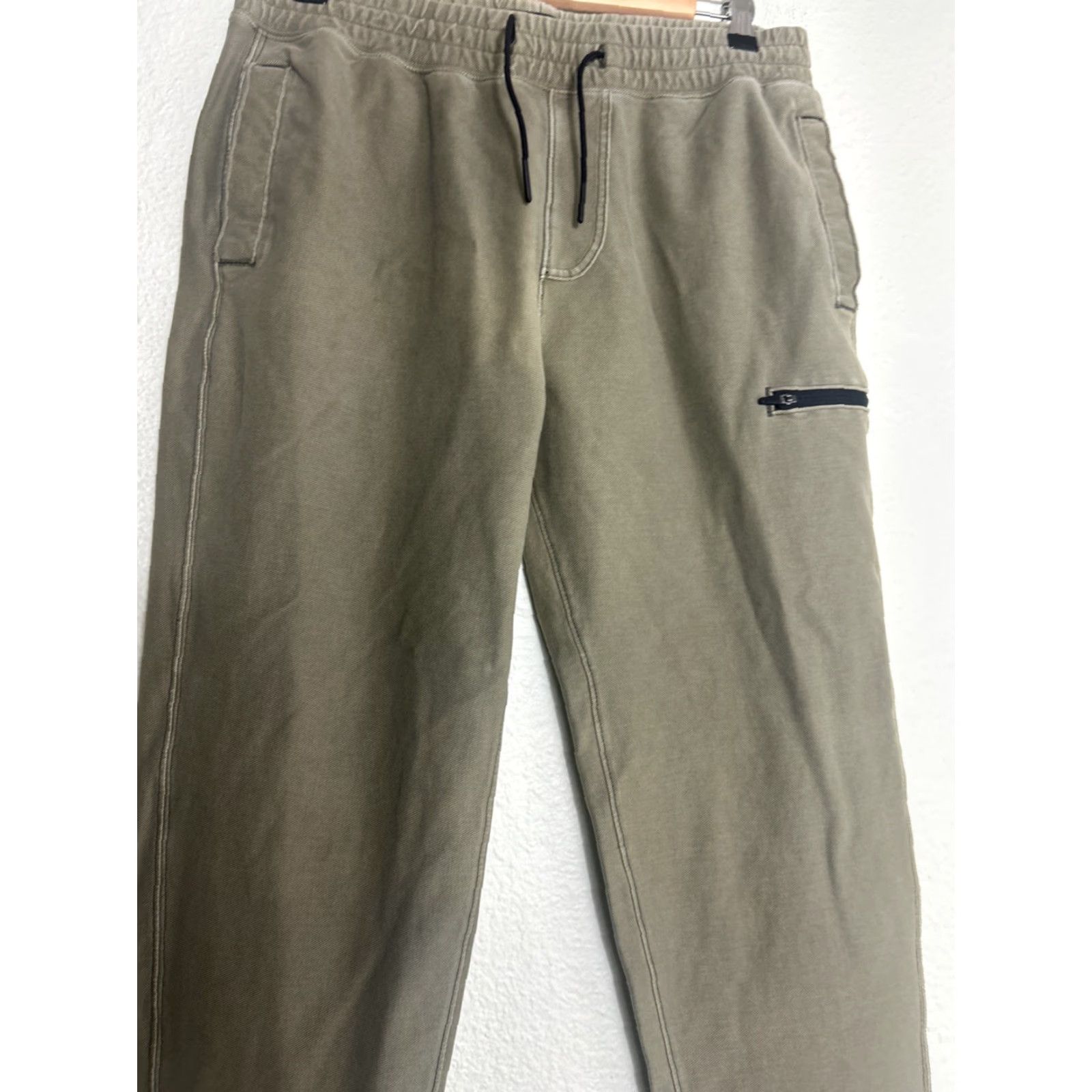Abercrombie & Fitch Abercrombie & Fitch Mens Cargo Joggers Olive Green 32x28 Cotton Blend Size US 31 - 3 Thumbnail