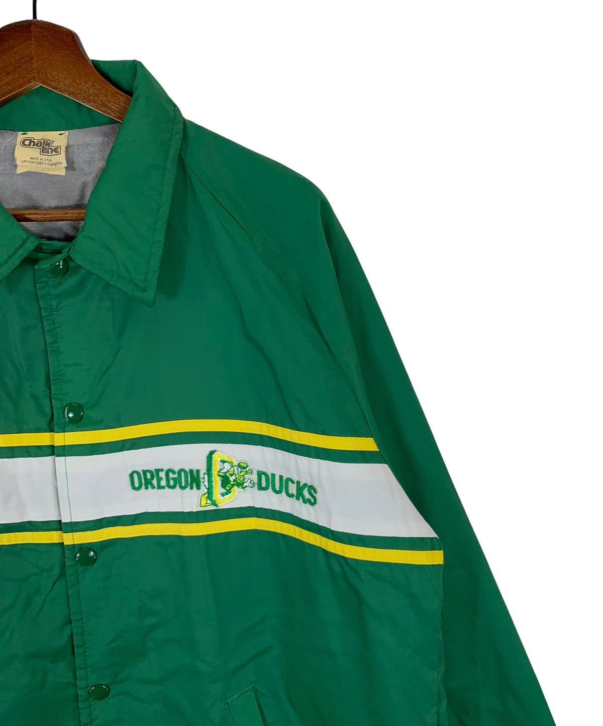 Chalk Line × Vintage VINTAGE CHALK LINE OREGON DUCK VARSITY COACH JACKET Size US L / EU 52-54 / 3 - 5 Thumbnail