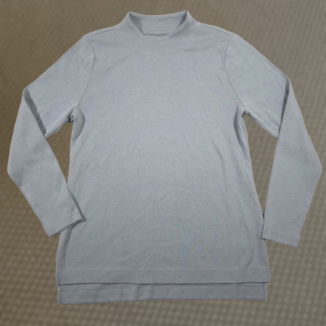 Duluth Trading Company Duluth Trading Co Shirt Womens Large Green Mock Neck Long Sleeve Tunic Knit Top Size L / US 10 / IT 46 - 1 Thumbnail