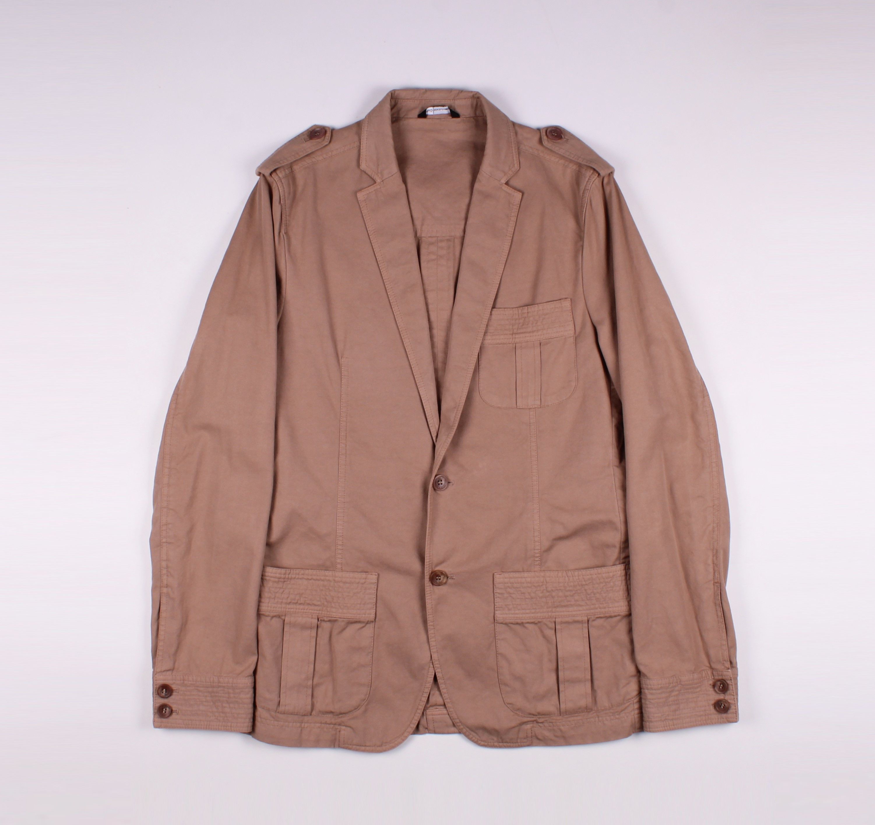 image of Archival Clothing x Dolce Gabbana Vintage 00's Safari Blazer Jacket in Beige (Size Medium)
