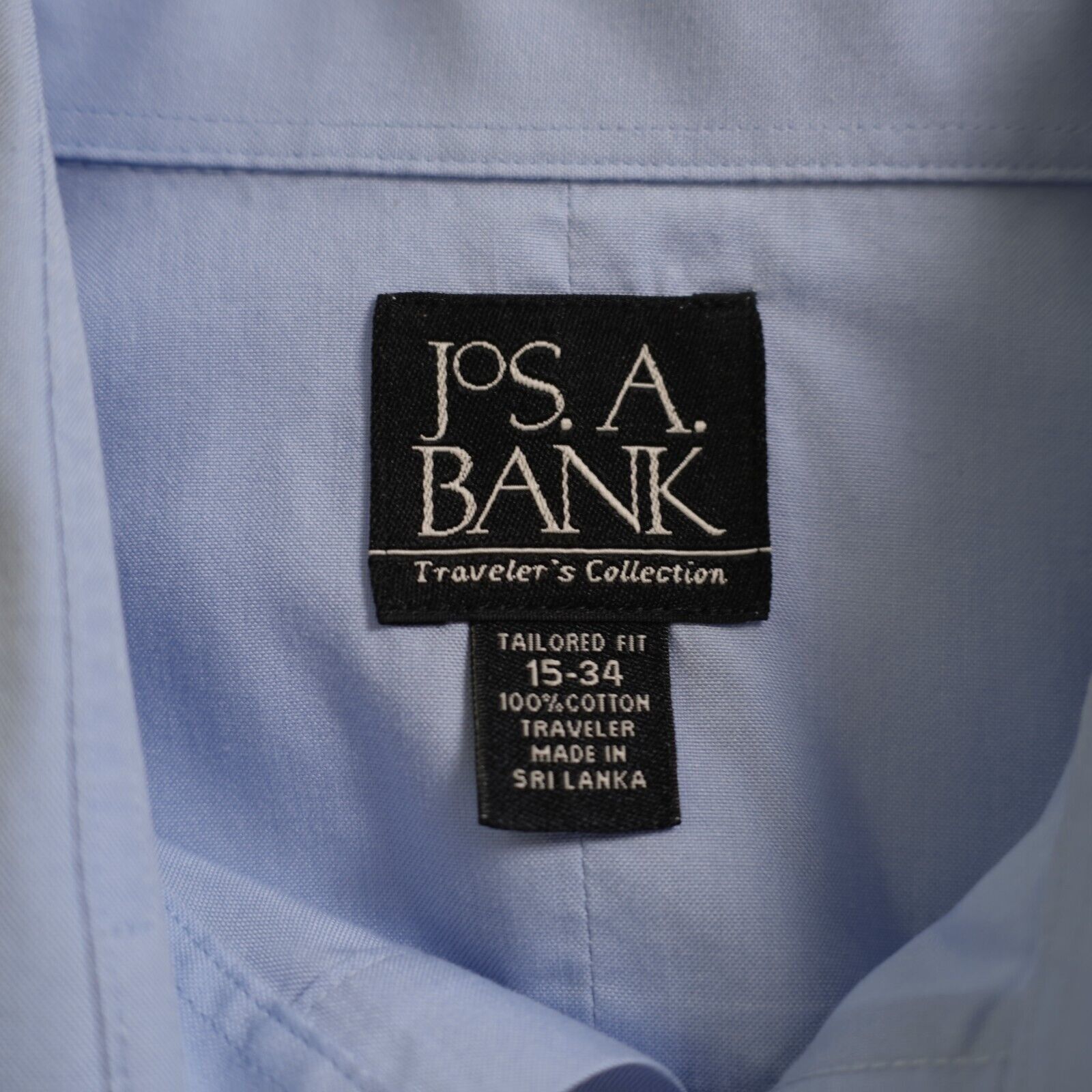 Jos. A. Bank Jos A Bank Traveler's Tailored Fit Blue 15 / 34 Pocket Colla Size US S / EU 44-46 / 1 - 9 Thumbnail