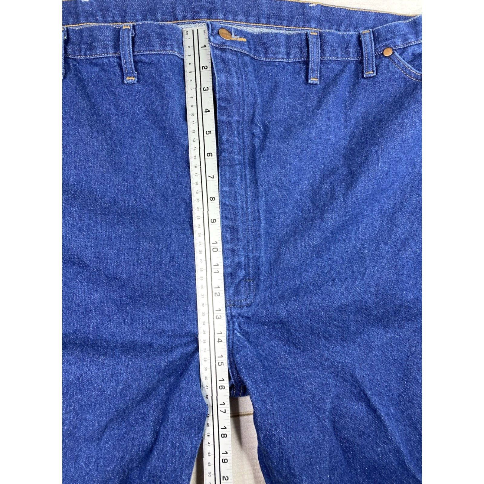 Wrangler VINTAGE Wrangler 13MWZ Jeans 54x32 Cowboy Cut Dark Wash Western Ranch Rodeo Work Y2K Size US 38 / EU 54 - 7 Thumbnail