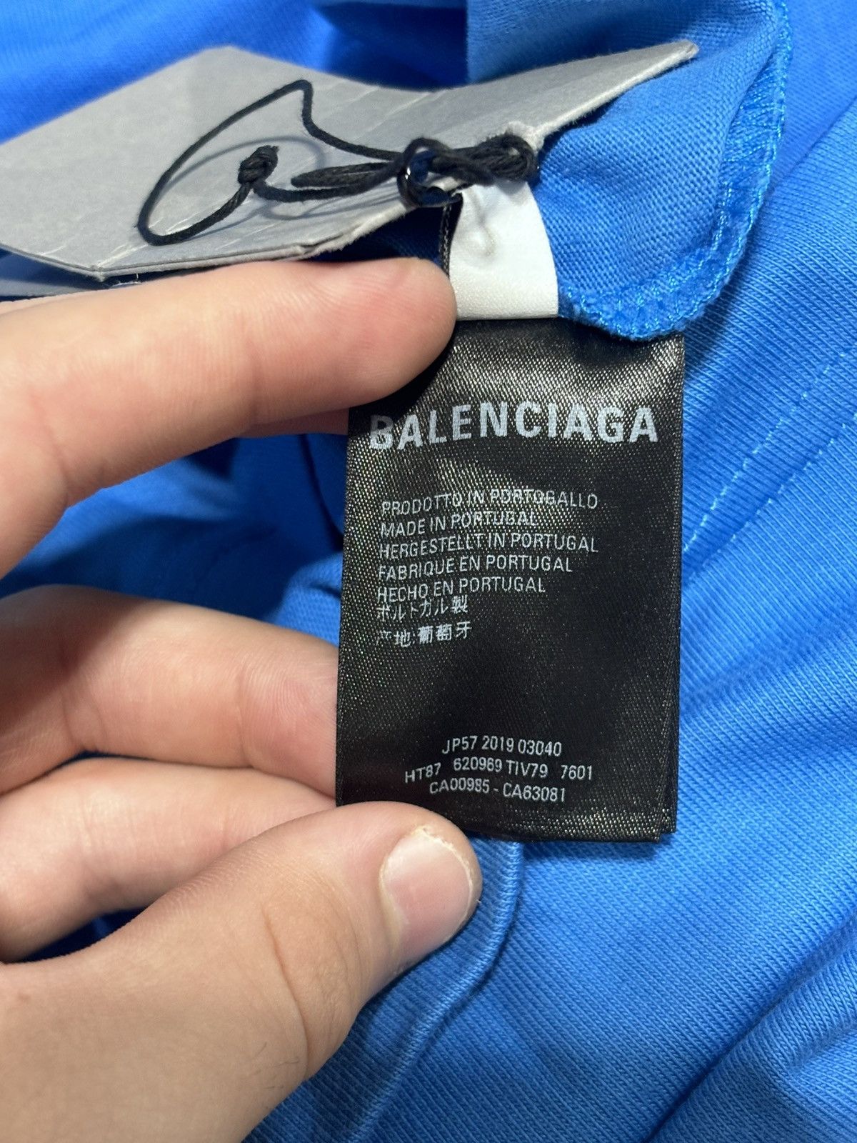 Balenciaga Balenciaga MasterCard Blue Tee Size US M / EU 48-50 / 2 - 8 Thumbnail