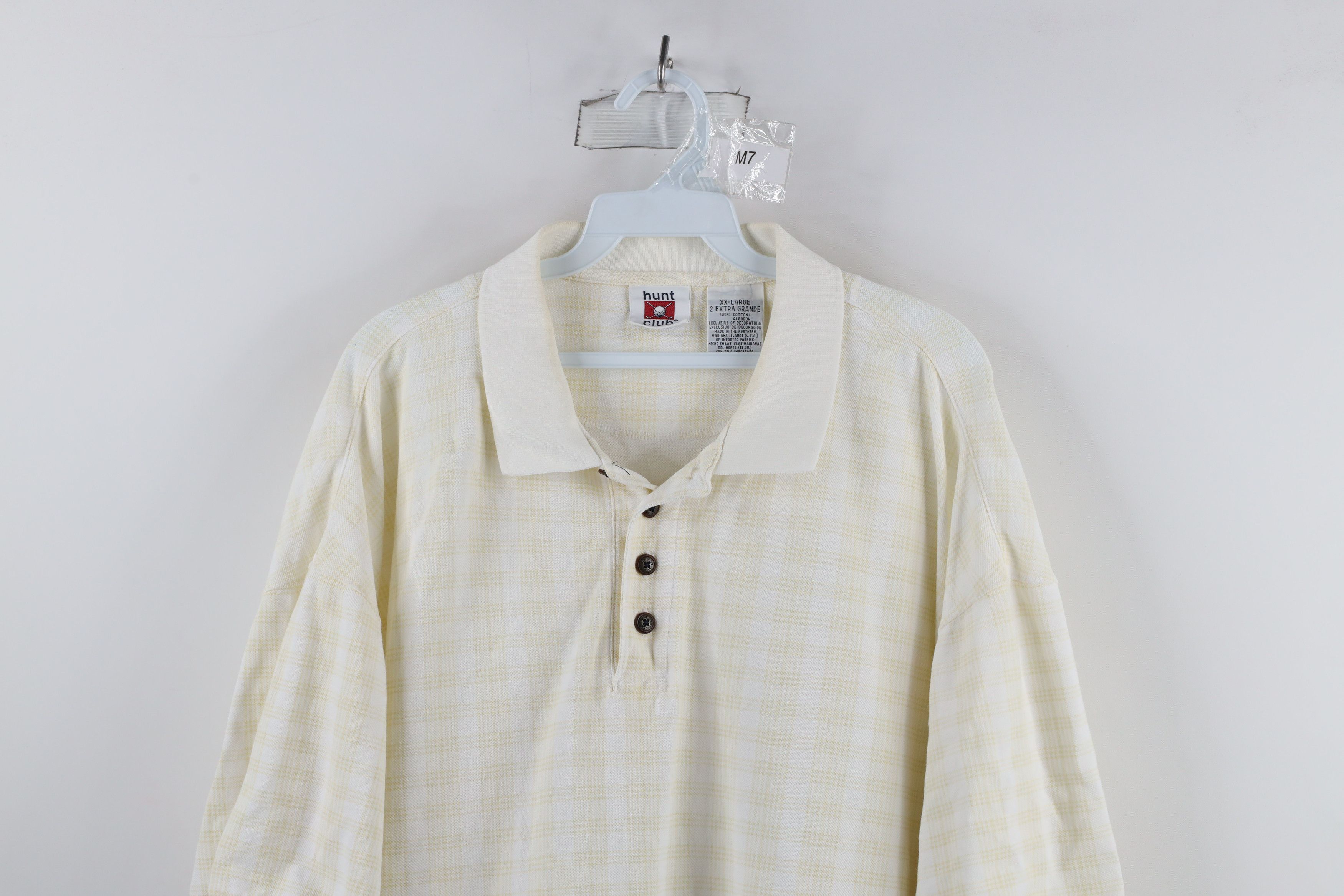 Vintage Vintage 90s Streetwear Plaid Pique Cotton Golf Polo Shirt Size US XXL / EU 58 / 5 - 2 Thumbnail