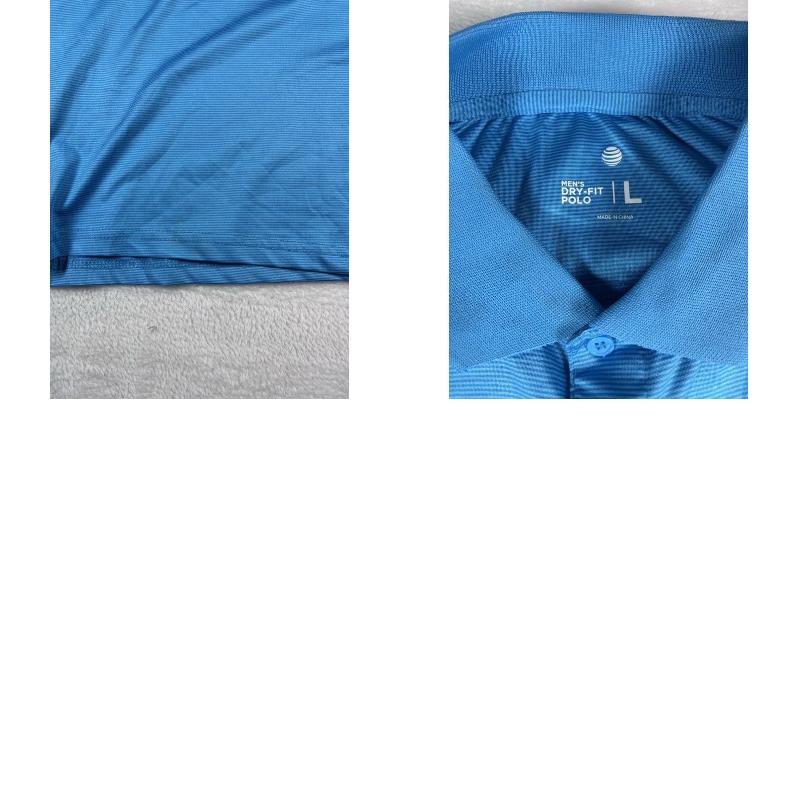 Vintage AT&T Men's Dry Fit Polo Shirt Large Long Sleeve UHV Technology Polyester Blue Mens Size US XXL / EU 58 / 5 - 8 Thumbnail