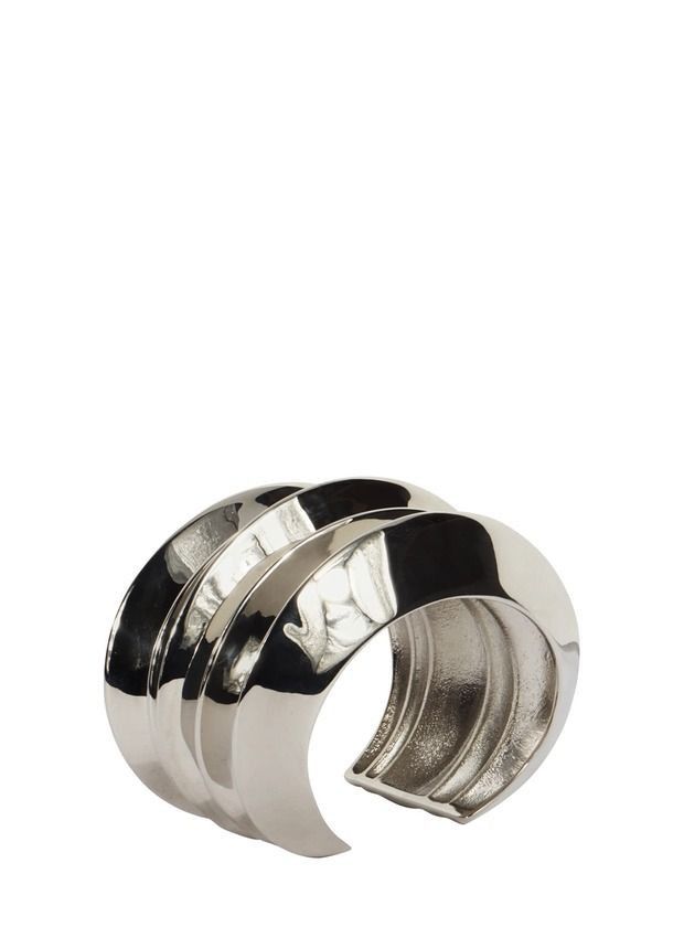 Saint Laurent Paris o1bcso1str0226 Size: M/Stacked Cuff in Silver Size ONE SIZE - 2 Thumbnail