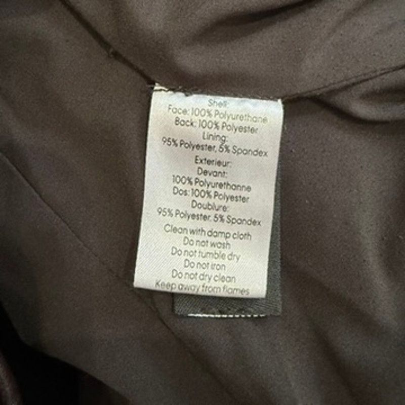 MILLY Milly Inez Faux Leather Blazer in Brown, Size US 6 Size M / US 6-8 / IT 42-44 - 9 Thumbnail