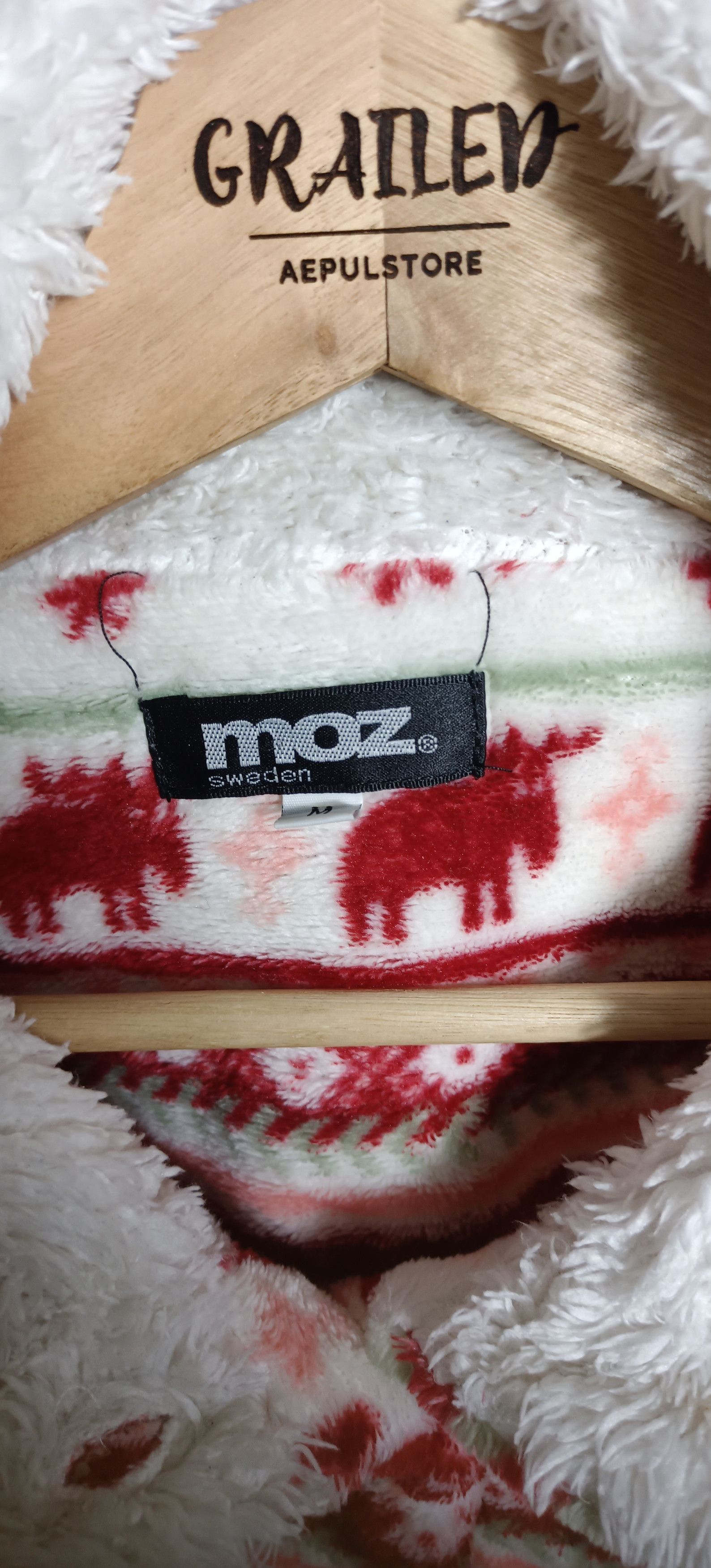 Japanese Brand Moz Sweden Fleece Christmas Printed Size US M / EU 48-50 / 2 - 11 Thumbnail