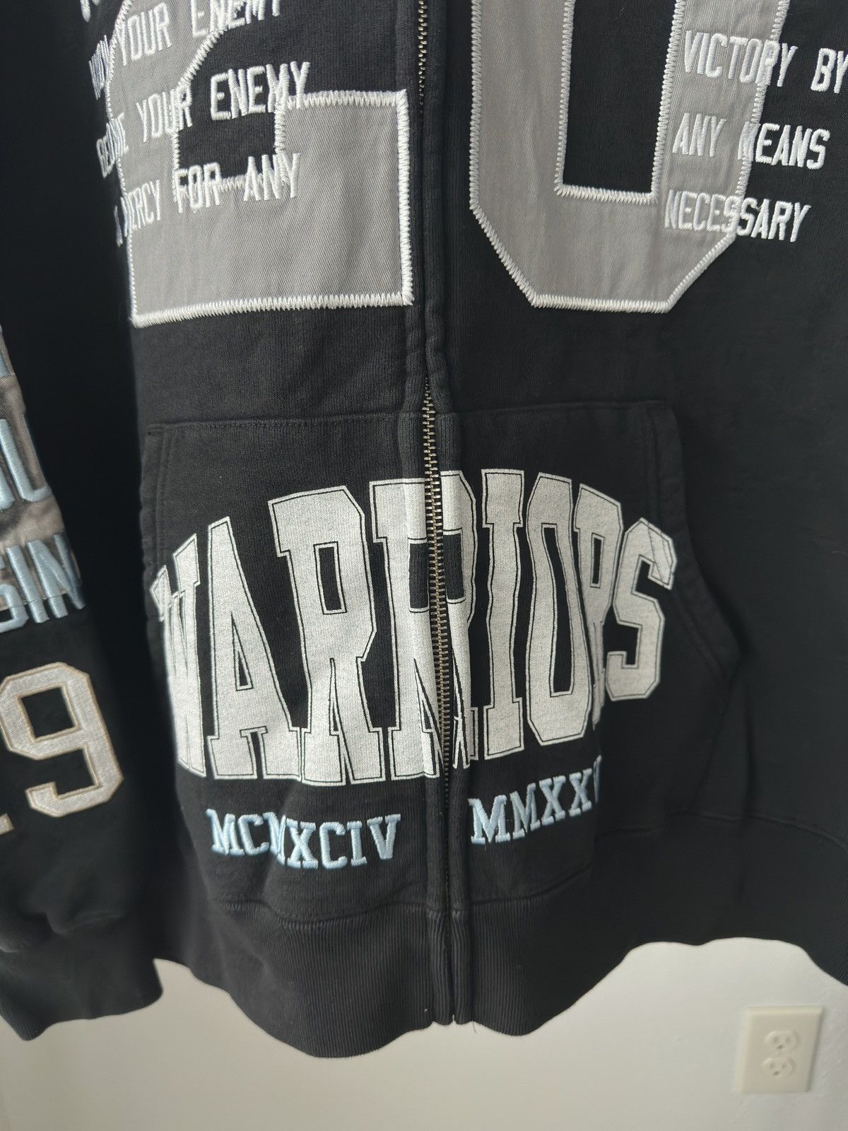 Supreme Supreme Warriors Applique Zip Up Hoodie Black Size US L / EU 52-54 / 3 - 4 Thumbnail