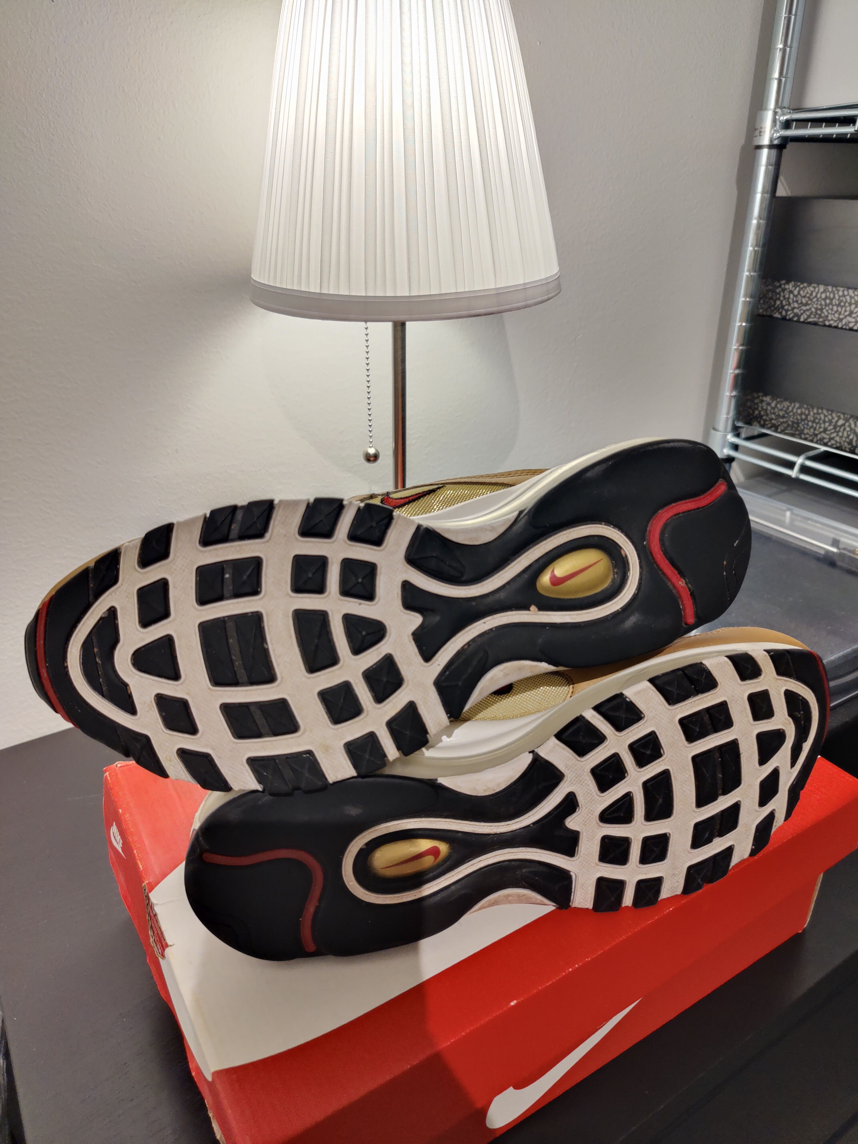 Nike Nike Air Max 97 Metallic Gold Size US 10.5 / EU 43-44 - 4 Thumbnail