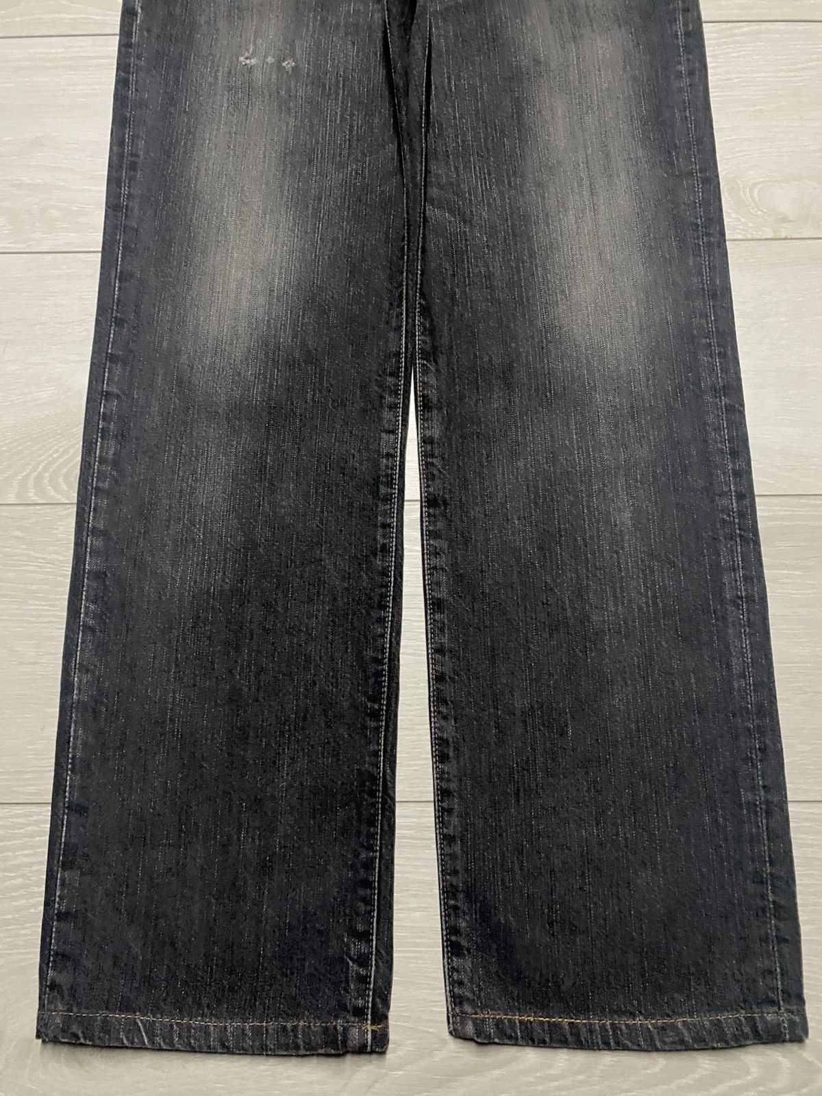 Edwin Vintage Edwin 503 Black Denim Tears Distressed Loose Jeans Size US 32 / EU 48 - 5 Thumbnail