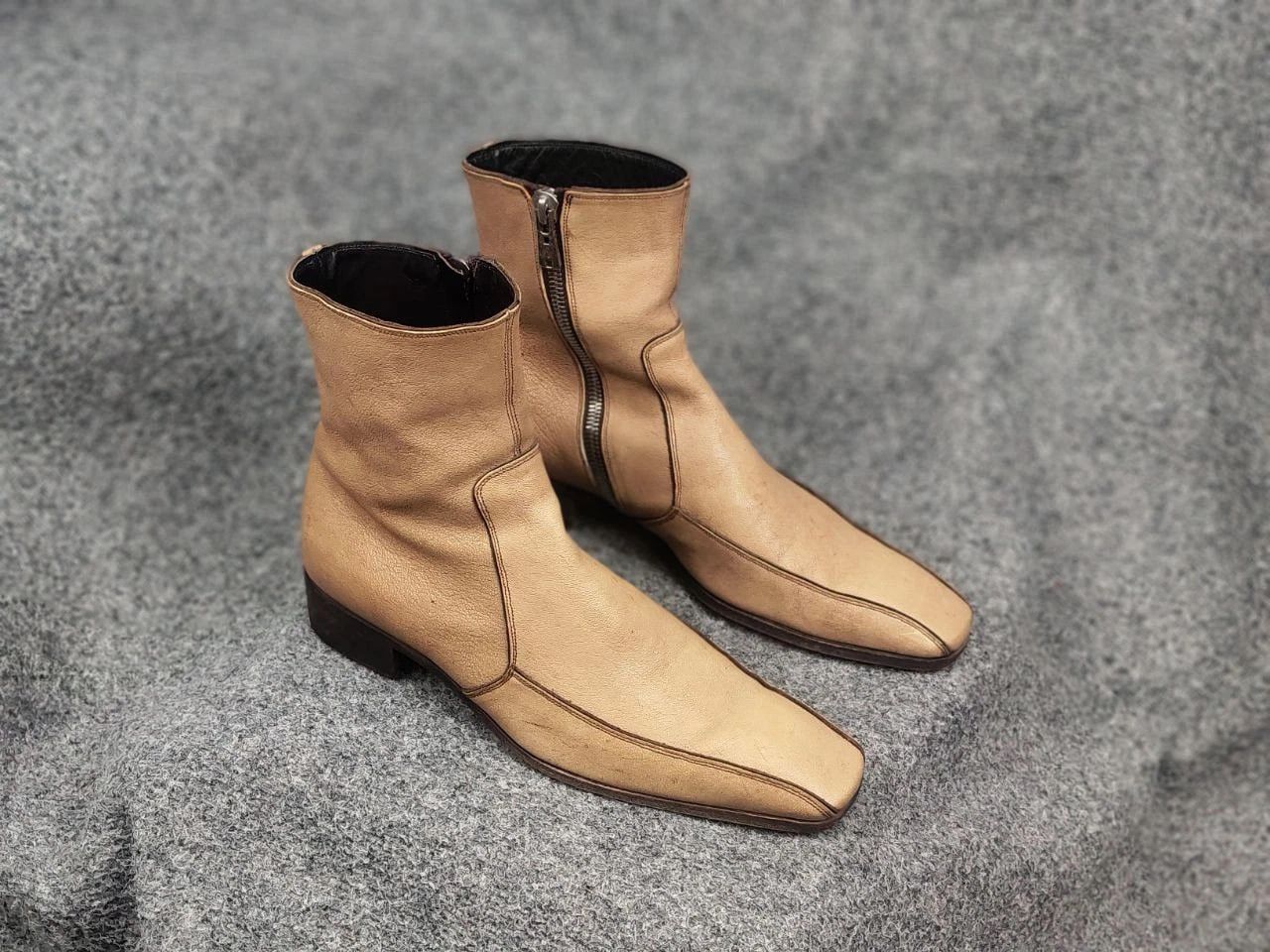 Yves Saint Laurent Vintage Yves Saint Laurent rive gauche Leather zip Boots Size US 9 / EU 42 - 4 Thumbnail