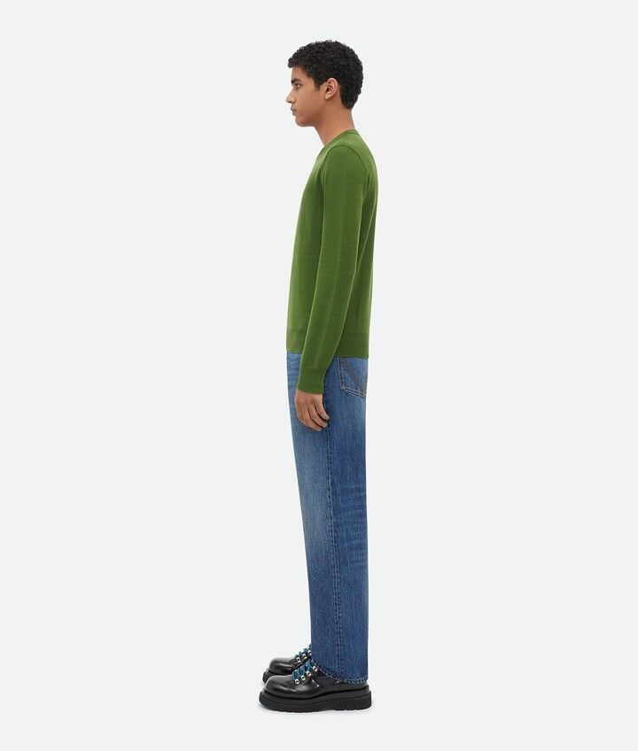 o1w1db10624 Bv Embroidery Wool Jumper in Green