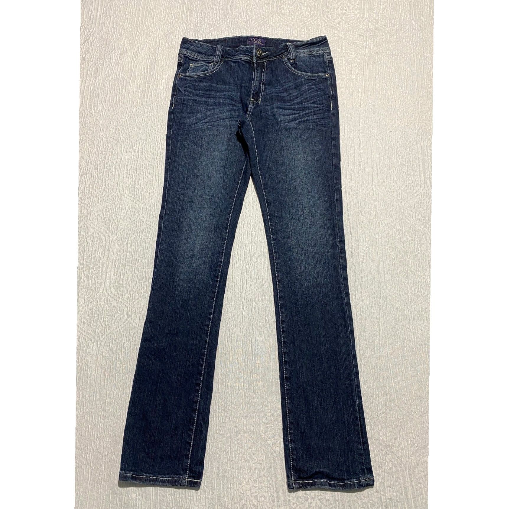 Denime VGS Jeans Womens Jeans 5-Pocket Design Straight Dark Blue Embroidered Size 6 Womens Size 28" / US 6 / IT 42 - 4 Thumbnail