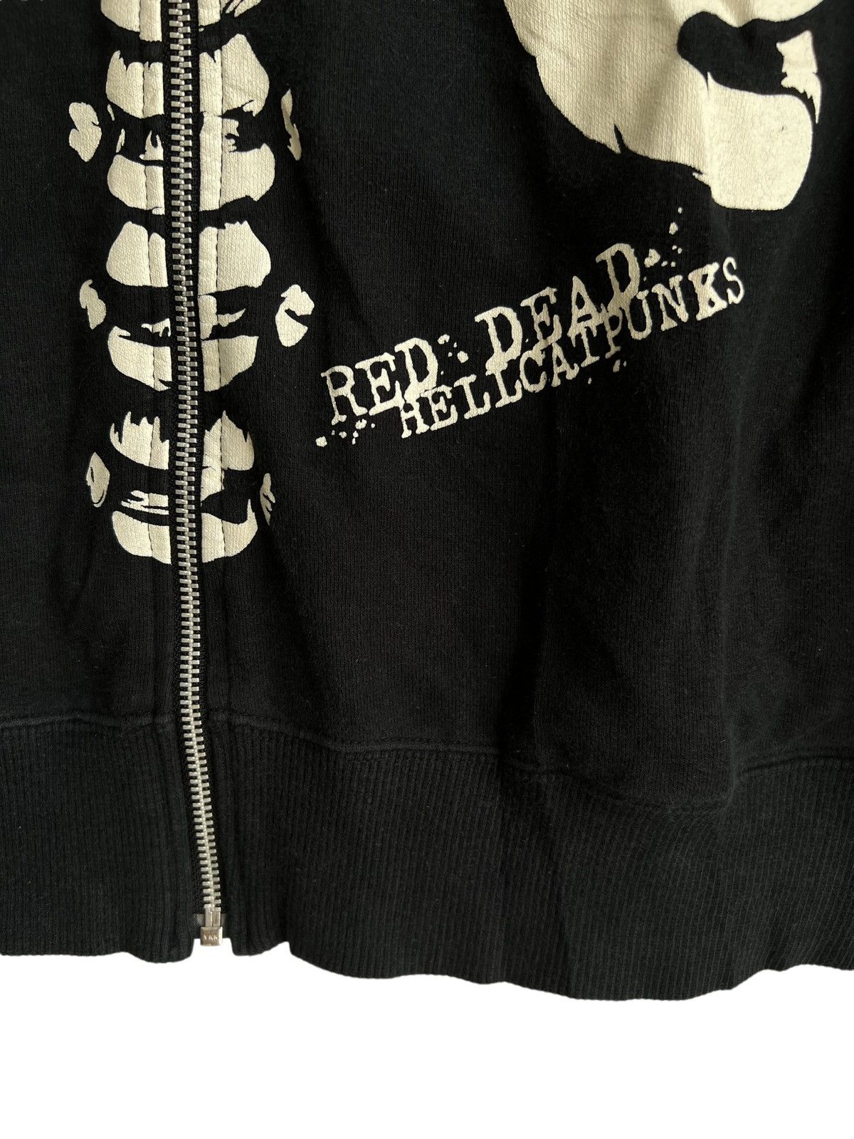 If Six Was Nine 1990s Hell Cat Punks 🇯🇵 3D Skeleton 💀 Full Zipper Hoodie Size US S / EU 44-46 / 1 - 8 Thumbnail