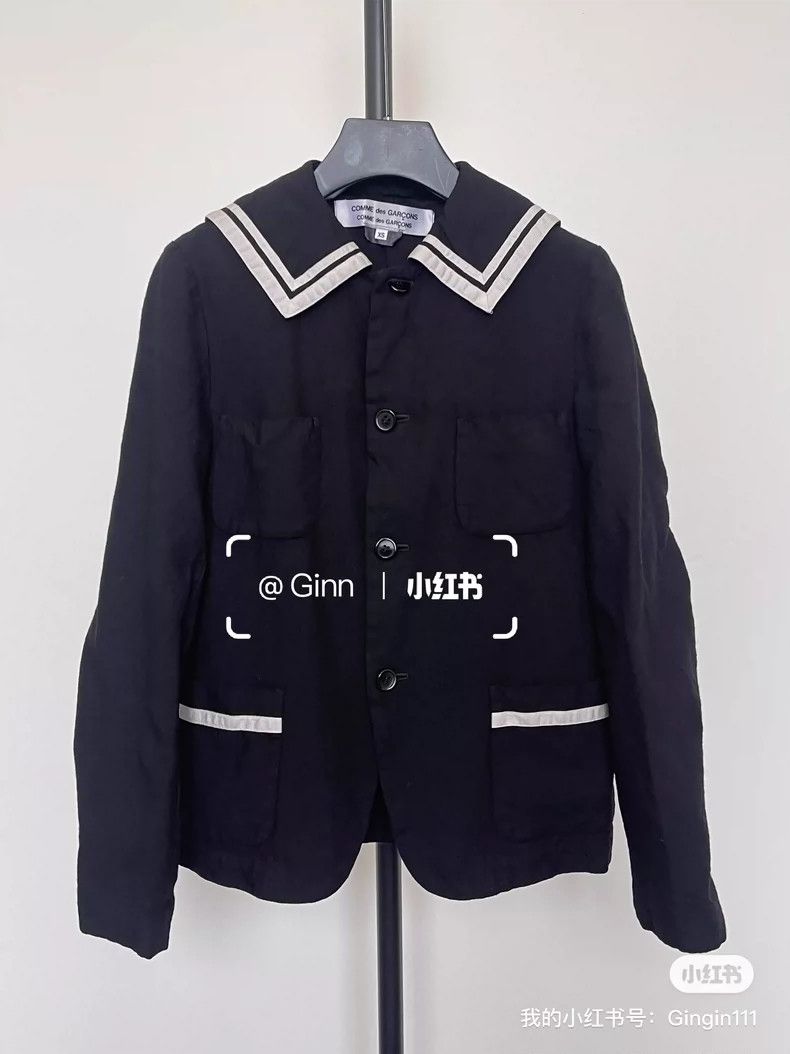Comme des Garcons Comme Des Garcons Navy Collar Jacket Size XS / US 0-2 / IT 36-38 - 1 Thumbnail