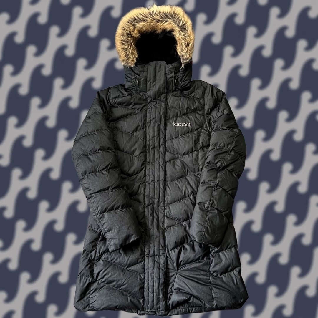 Marmot Marmot Parka Womens Medium Black 700 Down Fill Puffer Fur Hooded Strollbridge C6 Size M / US 6-8 / IT 42-44 - 1 Thumbnail