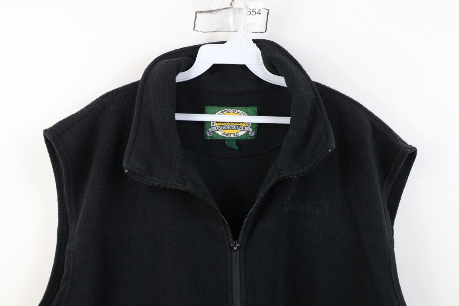 Cabelas Vintage Cabelas Spell Out Full Zip Fleece Vest Jacket Black Size US XXL / EU 58 / 5 - 2 Thumbnail