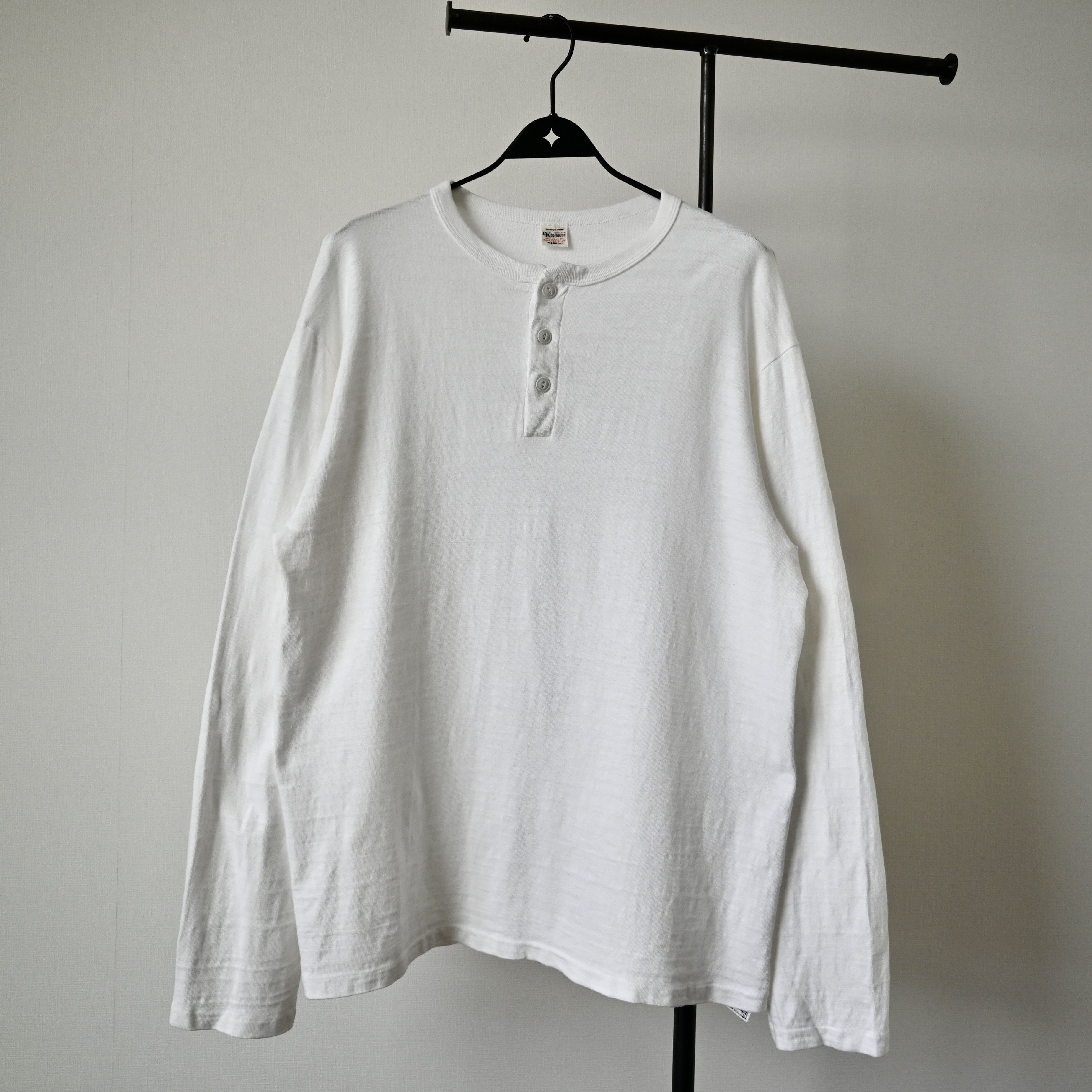 Warehouse Warehouse "shadow border" henley neck t-shirt made in Japan Size US XL / EU 56 / 4 - 1 Thumbnail