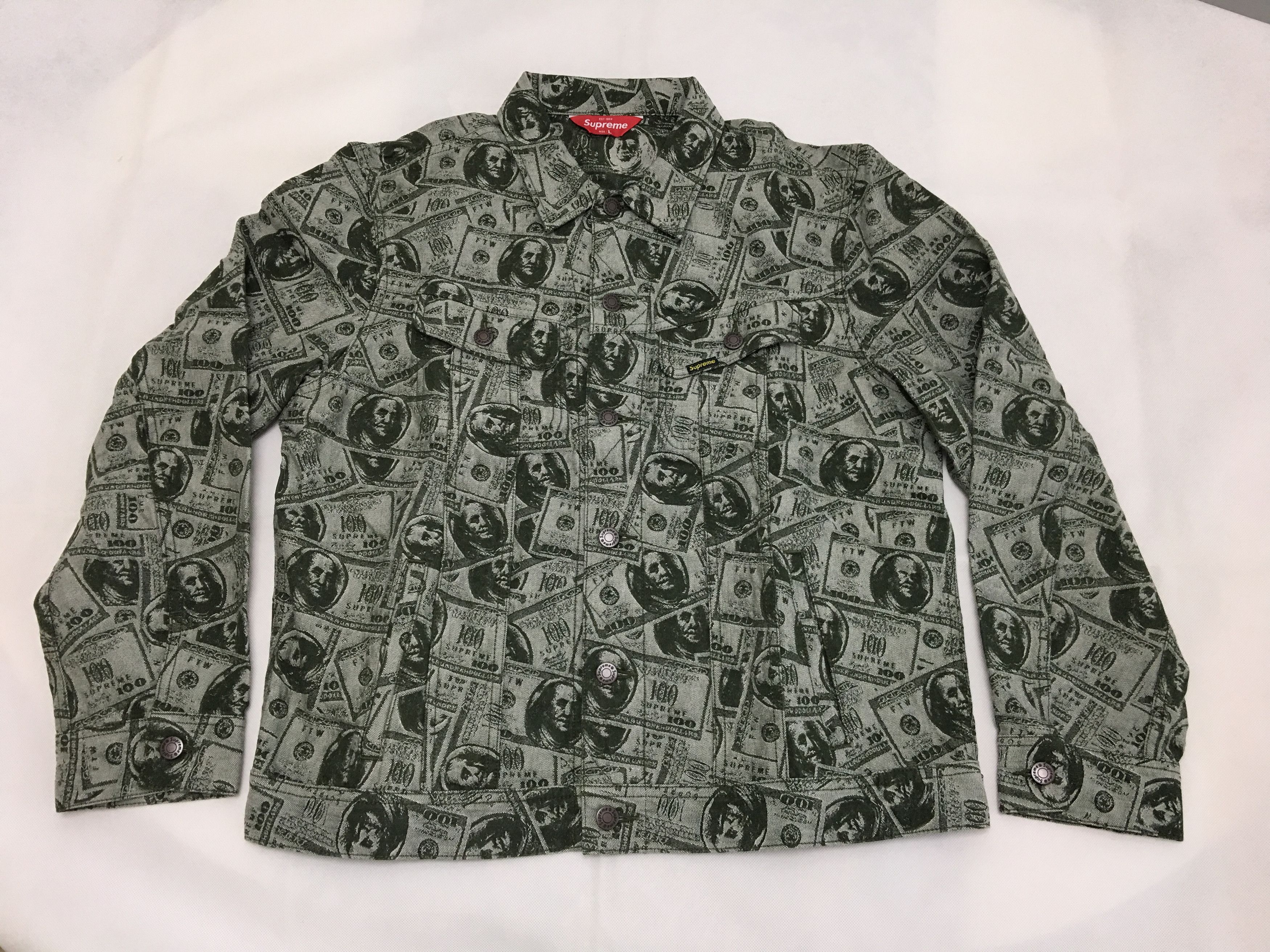 Supreme 100 Dollar Bill Trucker Jacket | Grailed