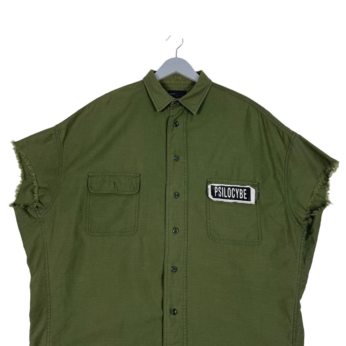 Japanese Brand 🔥 ZARA MAN PSILOCYBE MILITARY SLEEVE LESS SHIRT JACKET Size US M / EU 48-50 / 2 - 4 Thumbnail