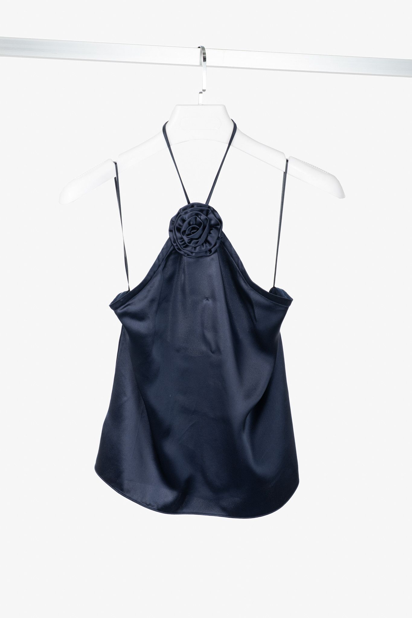 CAMI NYC CAMI NYC Thandar Storm Satin Rosette Halter Camisole Size XS / US 0-2 / IT 36-38 - 1 Thumbnail
