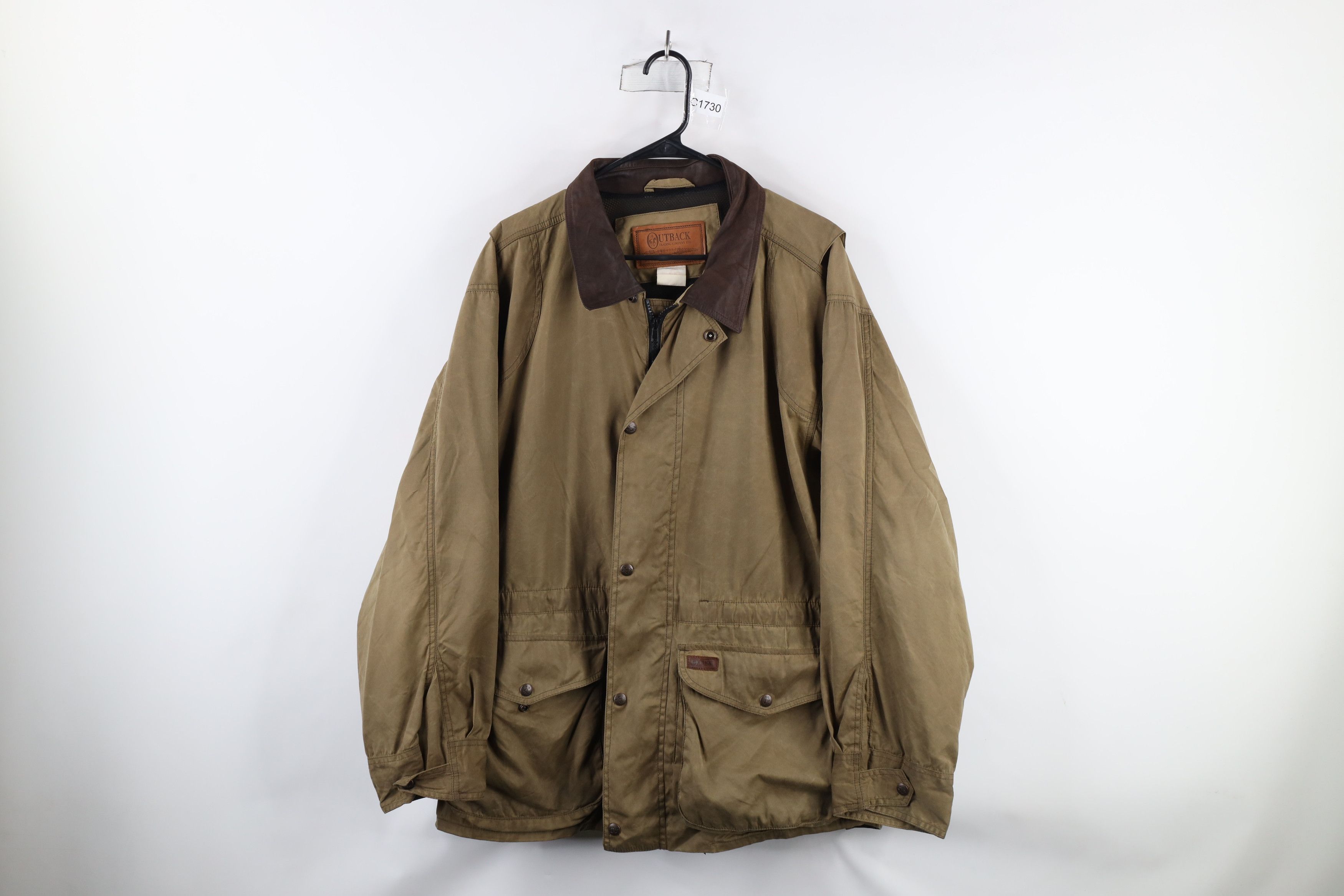 Vintage Vintage 90s Streetwear Waxed Cotton Bush Safari Jacket Size US L / EU 52-54 / 3 - 1 Thumbnail