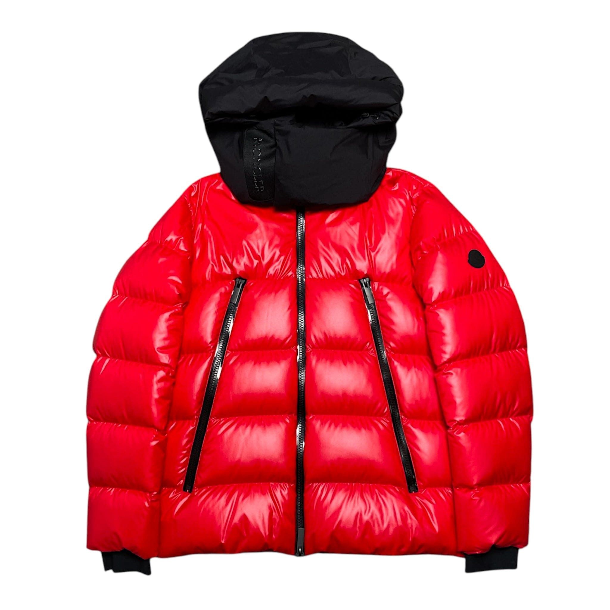 Moncler Zubair Down Jacket Red Black Size US XS / EU 42 / 0 - 1 Thumbnail