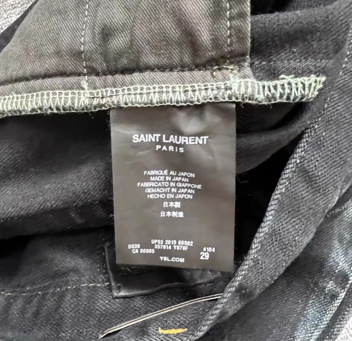 Saint Laurent Paris Saint Laurent Paris Saint Laurent Paris 14SS Oil Stained a Size US 29 - 4 Thumbnail