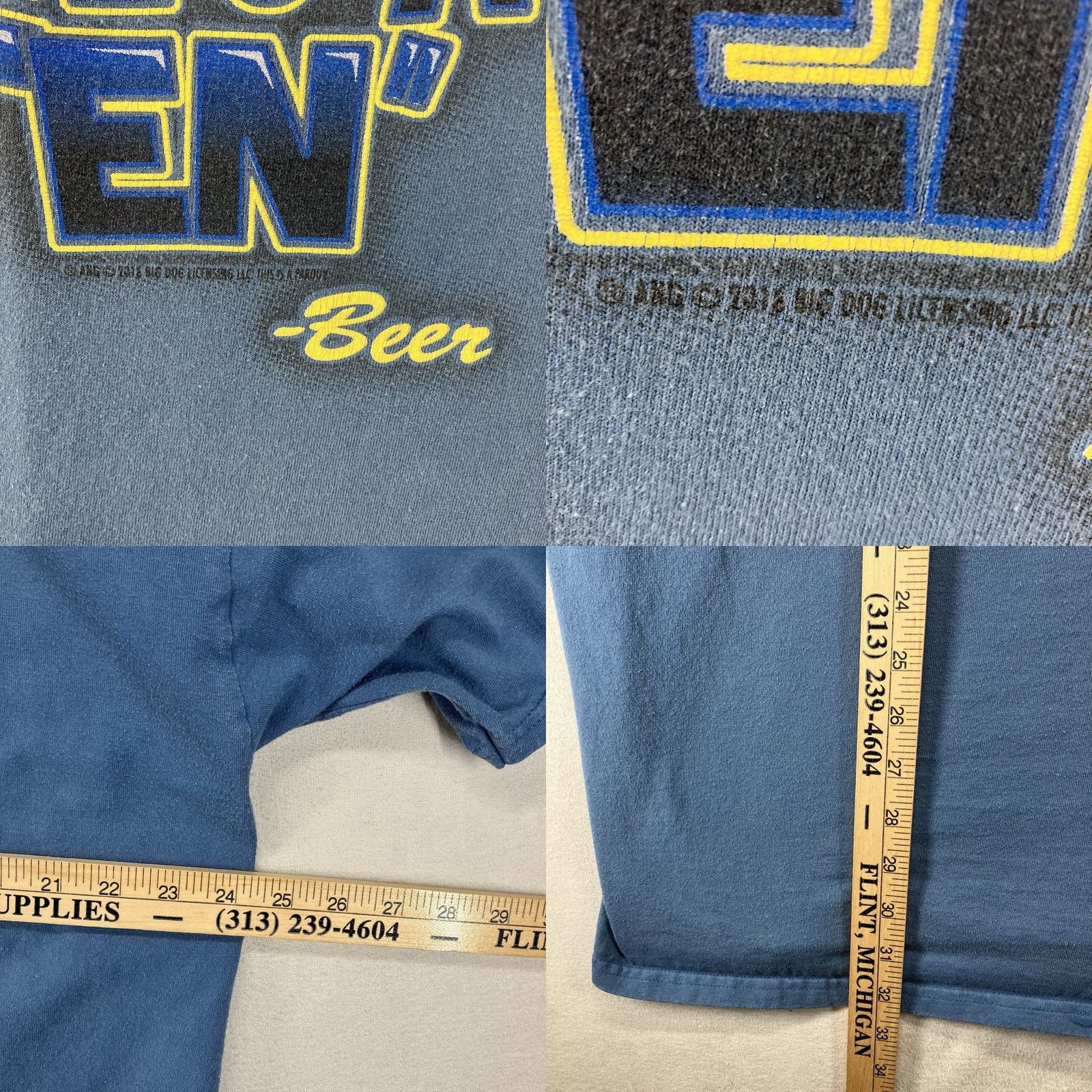 Big Dogs VINTAGE Big Dogs Mens Tee Shirt 2XL Blue Cotton Graphic Print Crew Neck Short Sleeve T-Shirt Beer Bottles Mens Size US XXL / EU 58 / 5 - 9 Thumbnail