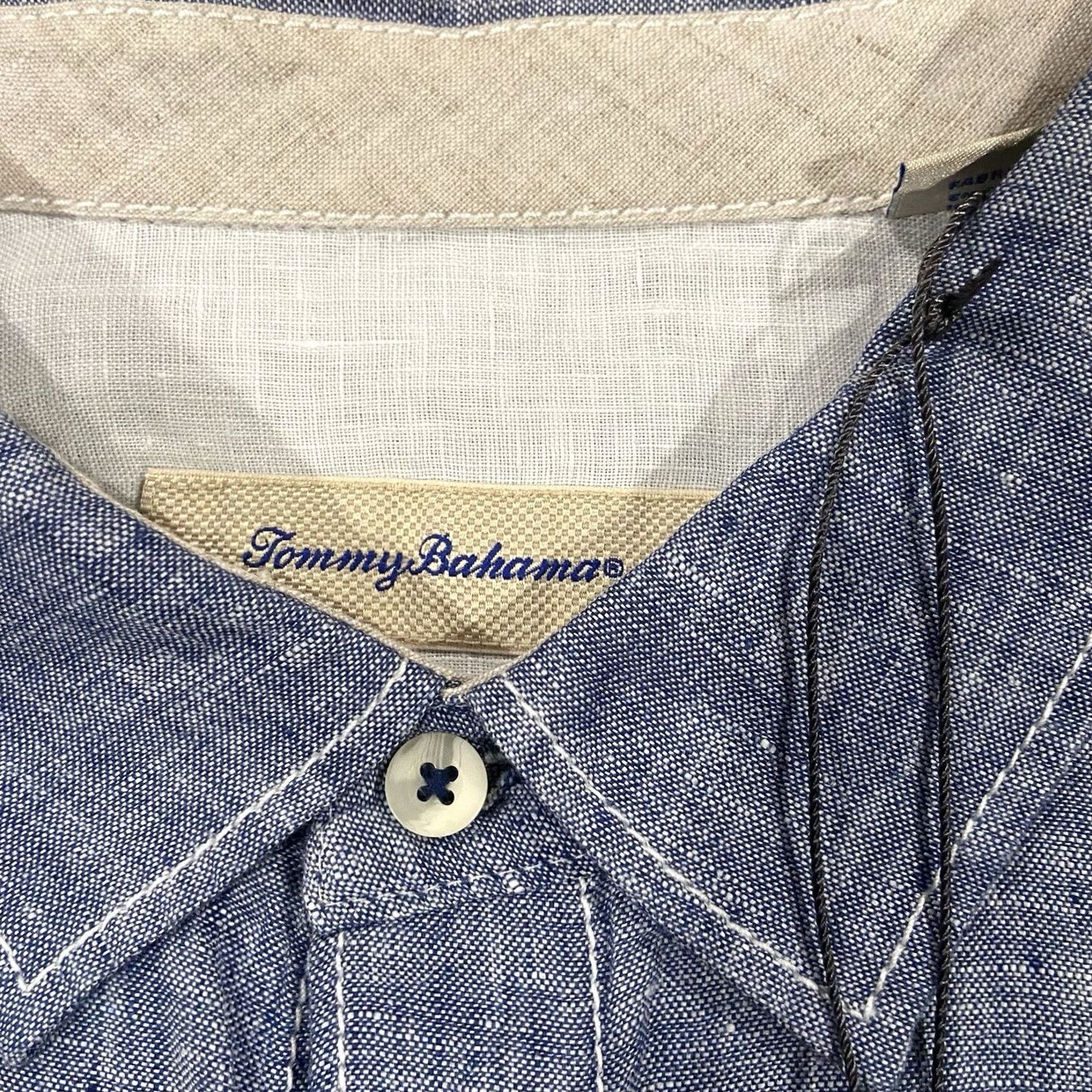 Tommy Bahama Tommy Bahama Shirt Men’s XL 100% Linen Party Breezer Button-Up Short Sleeve Collared Beach Relaxed Blue NWT Size US XL / EU 56 / 4 - 3 Thumbnail