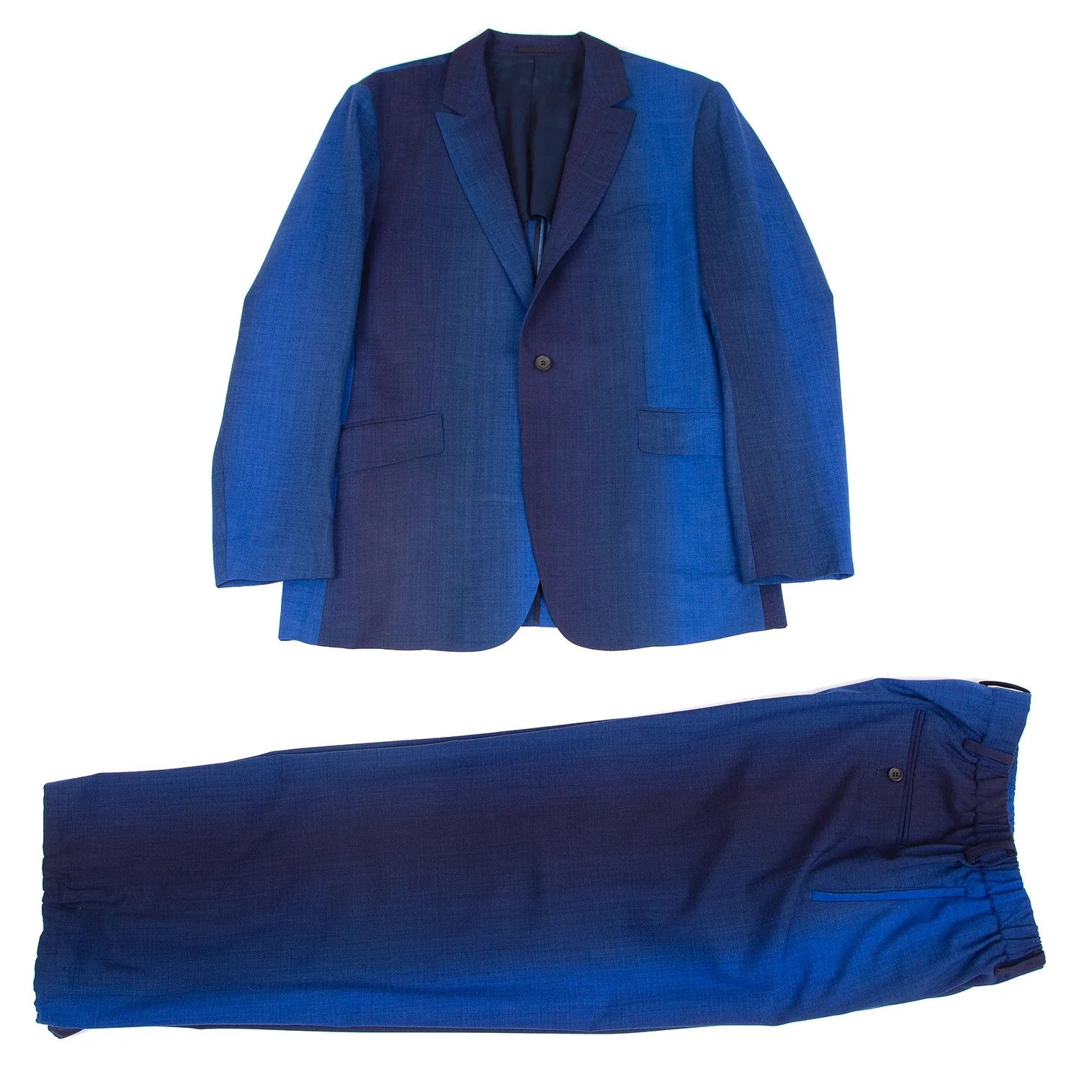 Issey Miyake Wool Gradient 1-Button Jacket in Blue Size 4 Size US XL / EU 56 / 4 - 17 Thumbnail