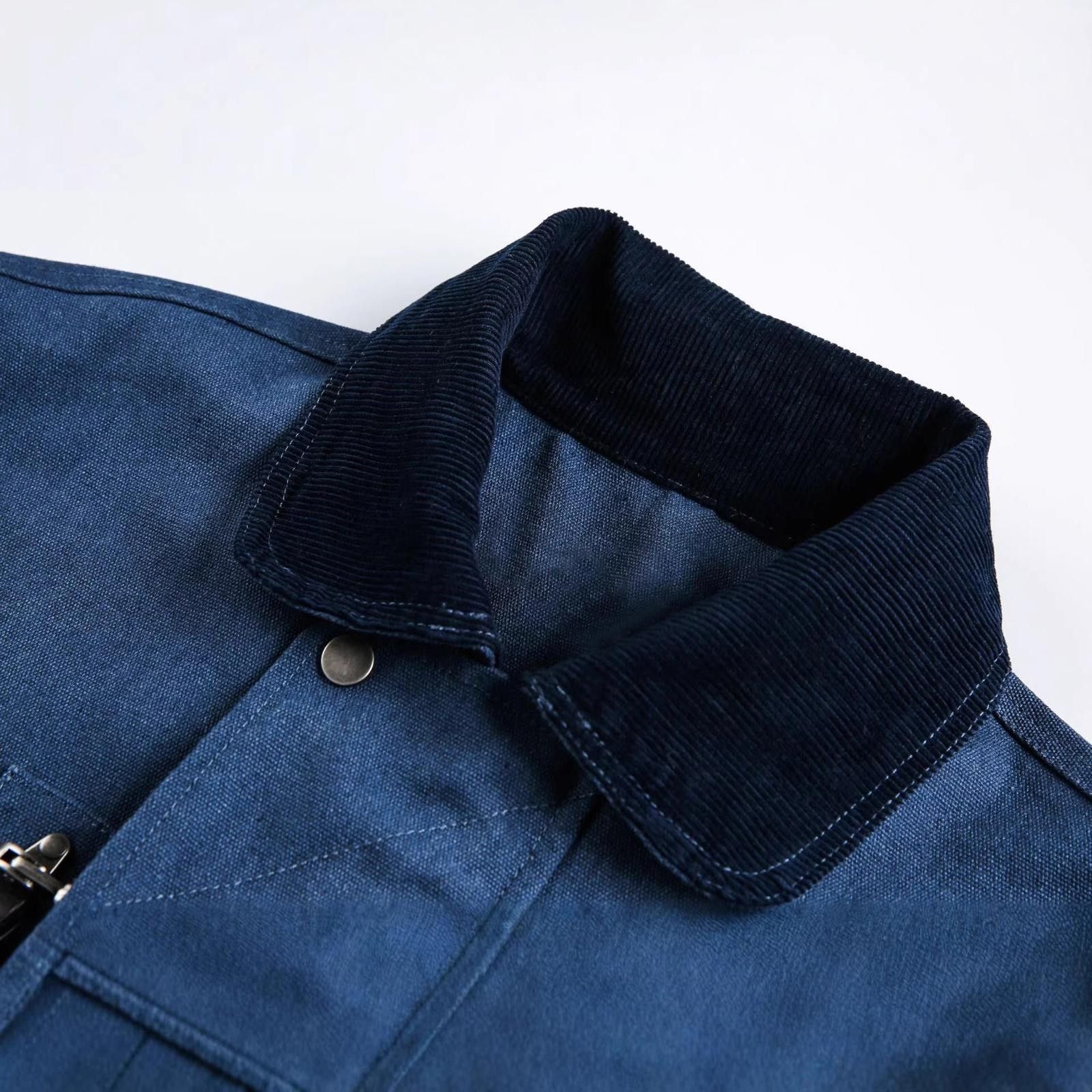 Vintage Fireman Clasp Heavy Cotton Canvas Jacket Size US M / EU 48-50 / 2 - 2 Thumbnail