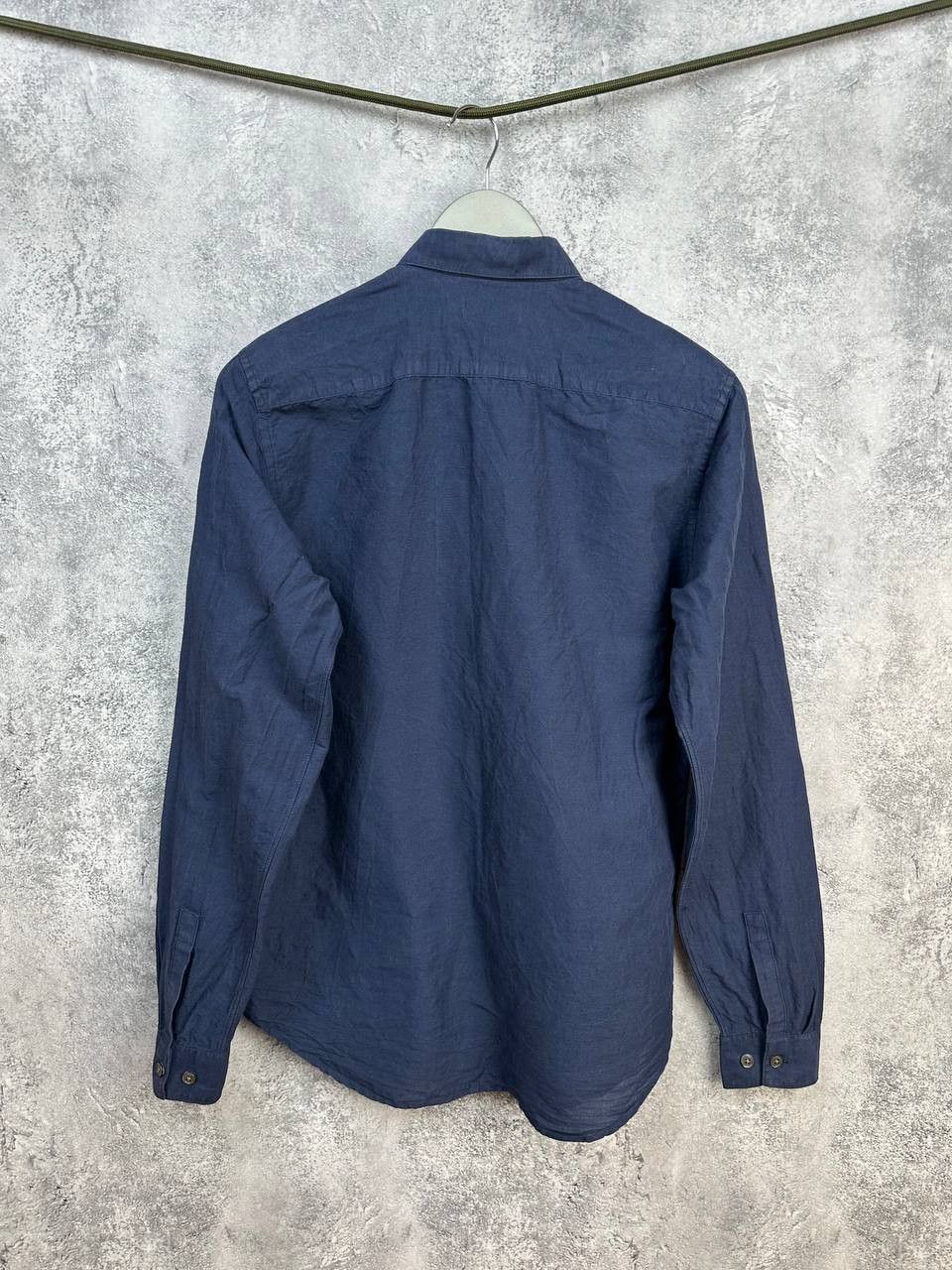 Theory Theory Irving Ramiro Linen Cotton Shirt Navy Blue Size US XS / EU 42 / 0 - 2 Thumbnail