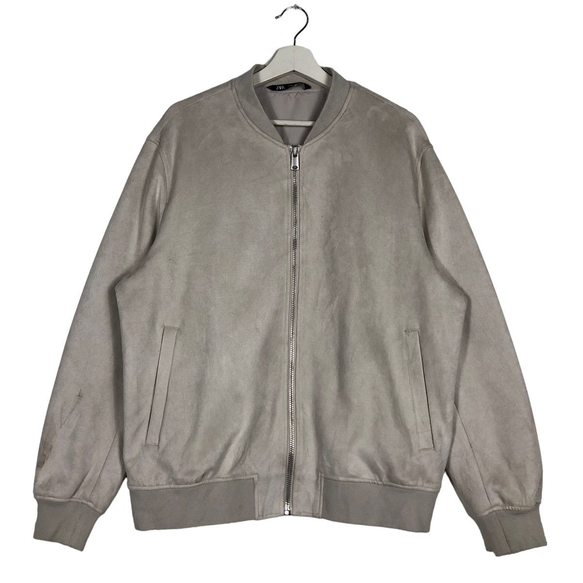 Zara 🔥 ZARA MOLESKIN BLOUSON BOMBER JACKET Size US XL / EU 56 / 4 - 2 Thumbnail