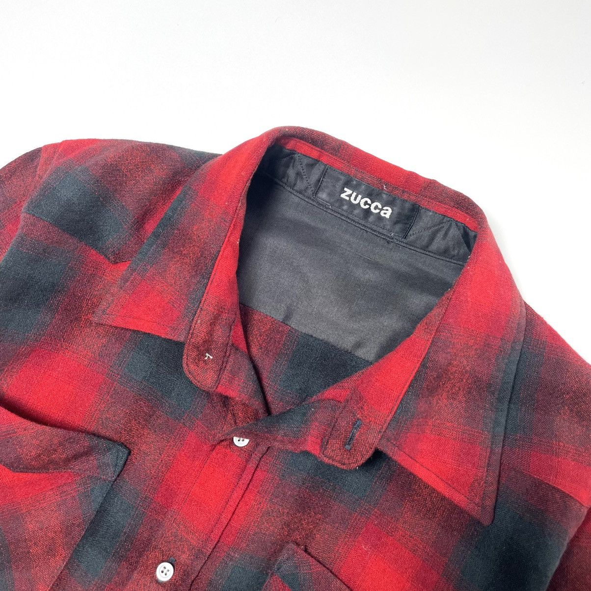 Zucca Issey Miyake Zucca Plaid Wool Flannel Shirt Size US S / EU 44-46 / 1 - 5 Thumbnail