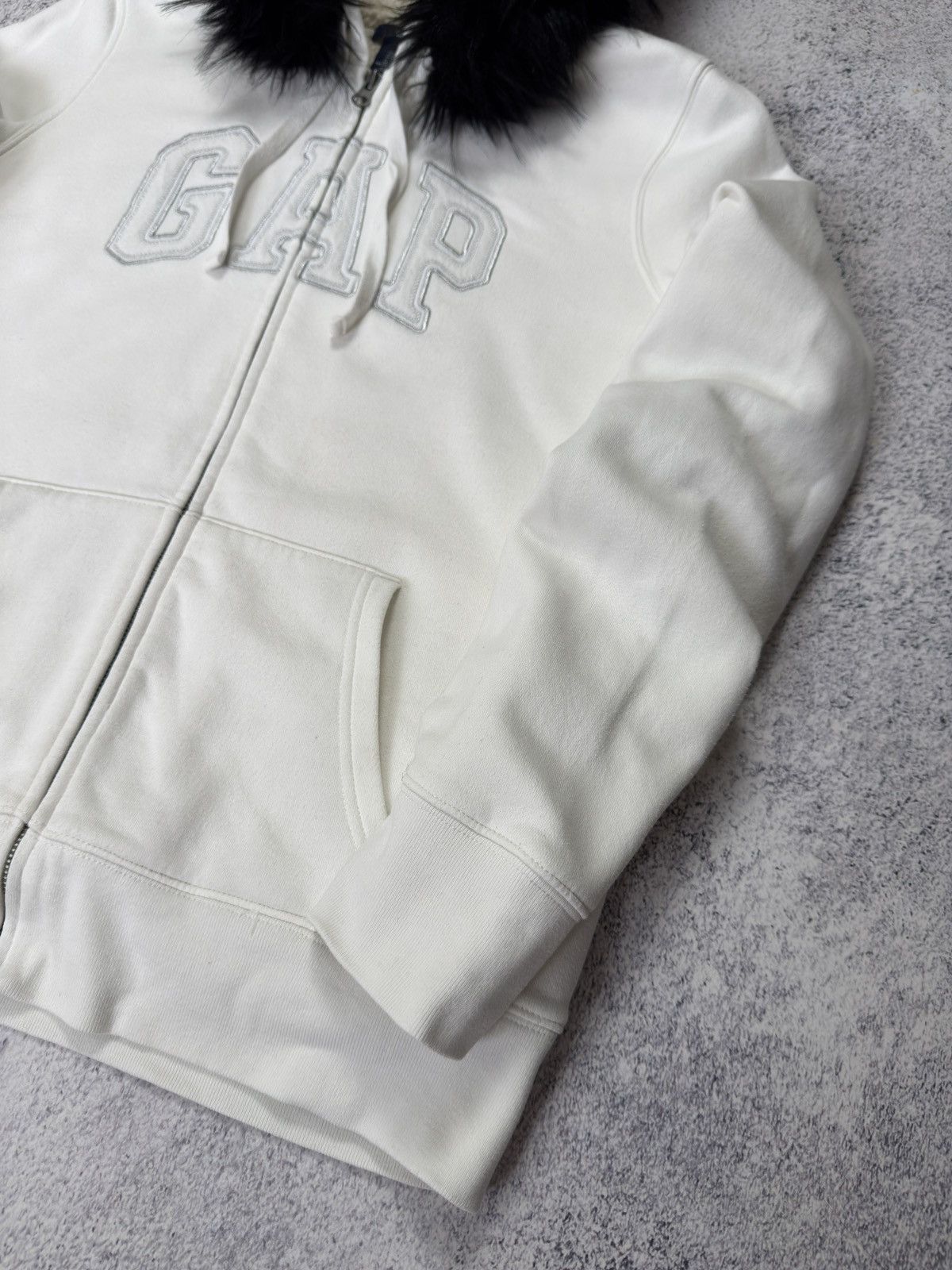 Gap Vintage Y2K GAP Zip Fur Hoodie IfSixWasNine LGB Style Size US L / EU 52-54 / 3 - 4 Thumbnail