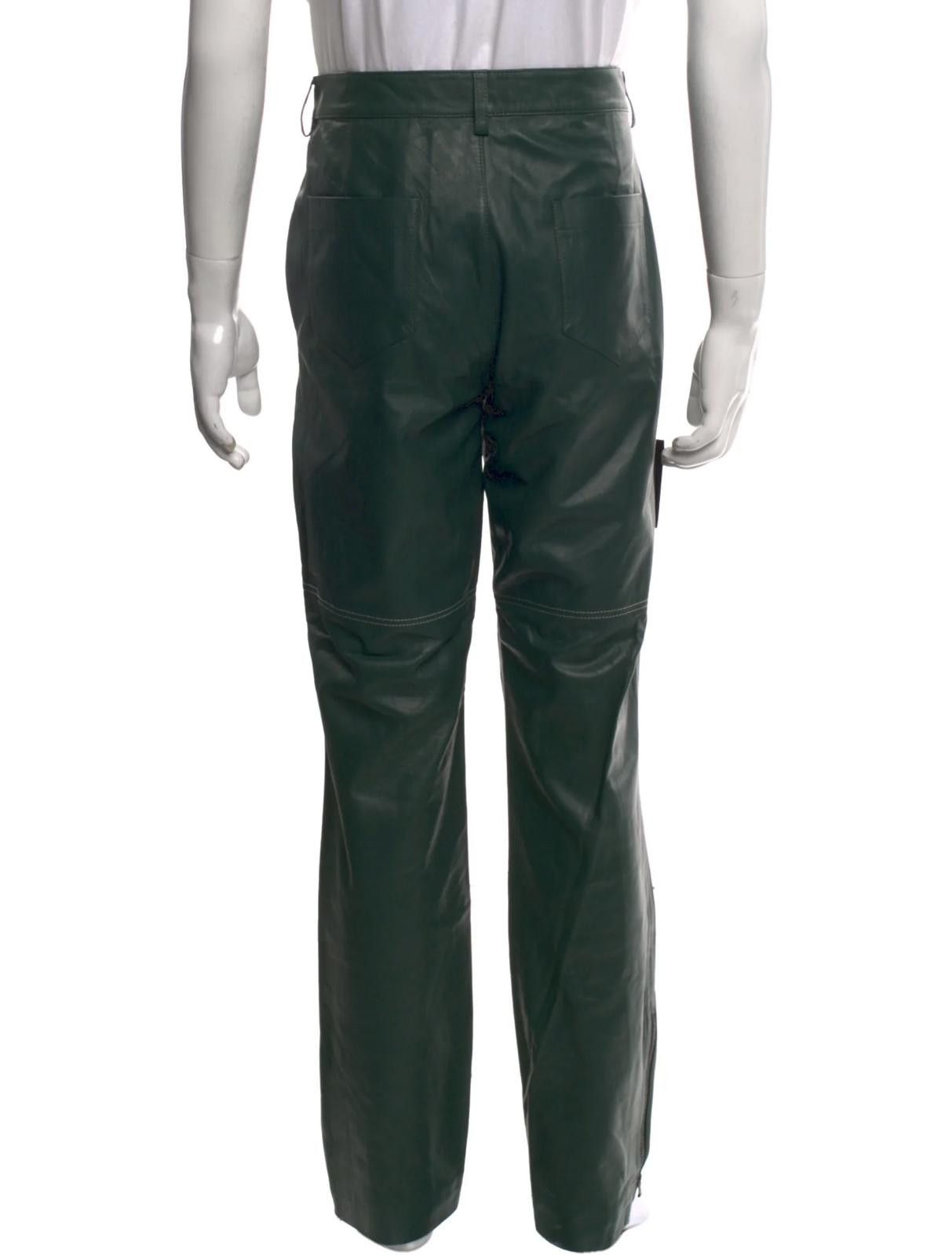 Other Marcell Von Berlin Forest Green Lambskin Pants Size: M Size US 32 / EU 48 - 3 Thumbnail