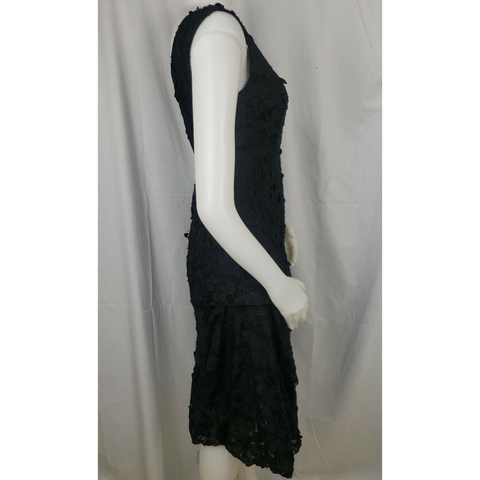 Designer Sleeveless Little Black Dress Paris France 38 US S Applique Size S / US 4 / IT 40 - 7 Thumbnail