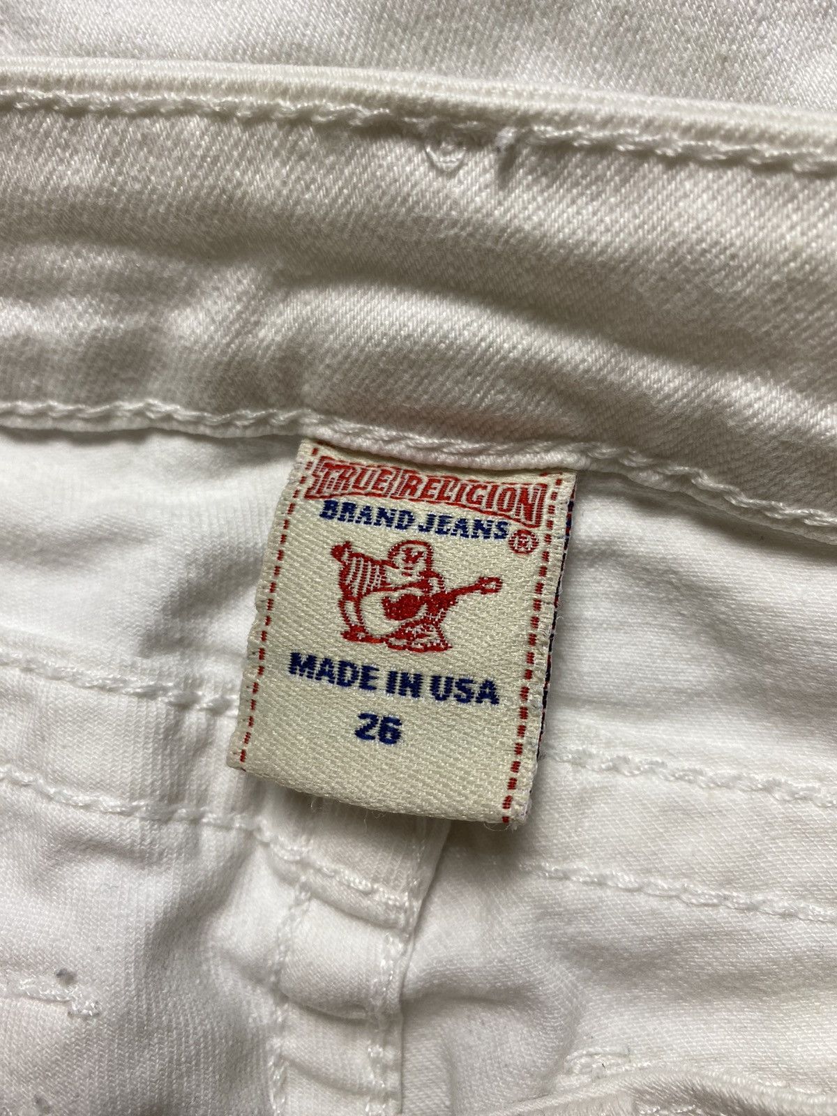 True Religion True Religion BILLY silver crystal buttons white denim jeans Size 26" / US 2 / IT 38 - 8 Thumbnail