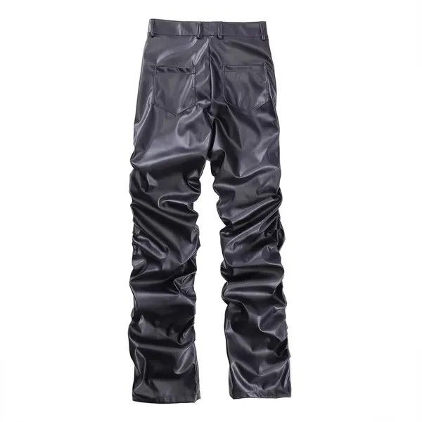 Japanese Brand Hori Punk niche design hip-hop loose casual leather pants Size US 32 / EU 48 - 7 Thumbnail
