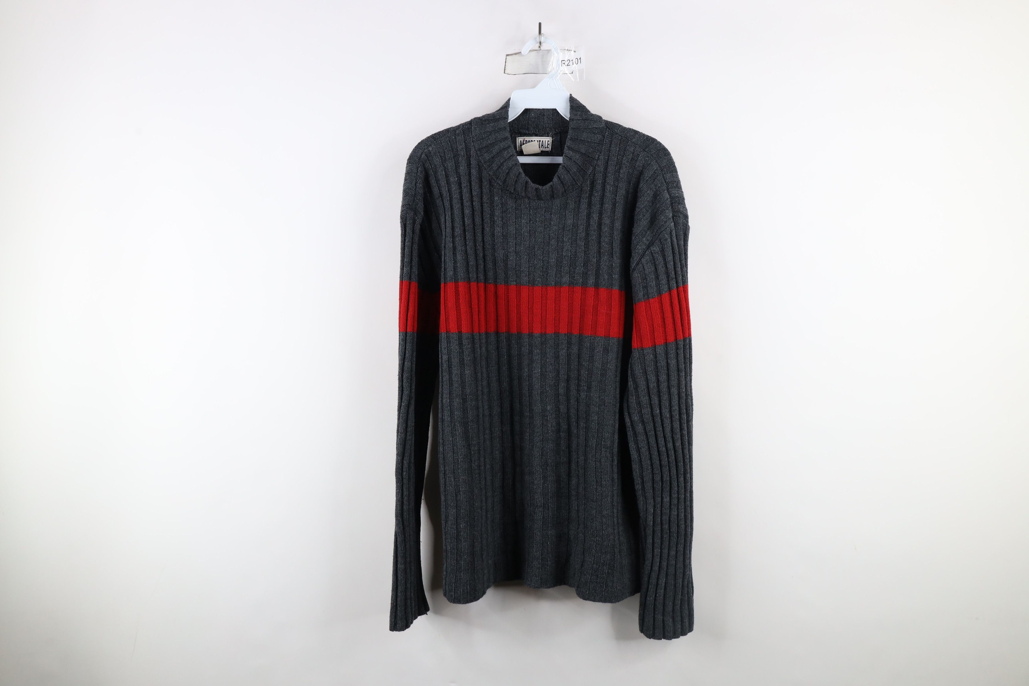 Aeropostale × Vintage Vintage 90s Aeropostale Ribbed Knit Mock Neck Sweater USA Size US L / EU 52-54 / 3 - 1 Thumbnail
