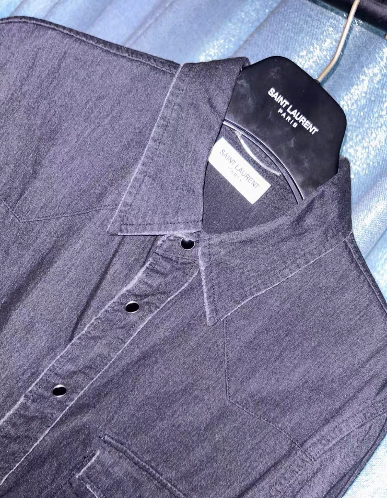 Saint Laurent Paris Saint Laurent Paris SS16 Runway Denim Shirt Sz.M Size US M / EU 48-50 / 2 - 4 Thumbnail