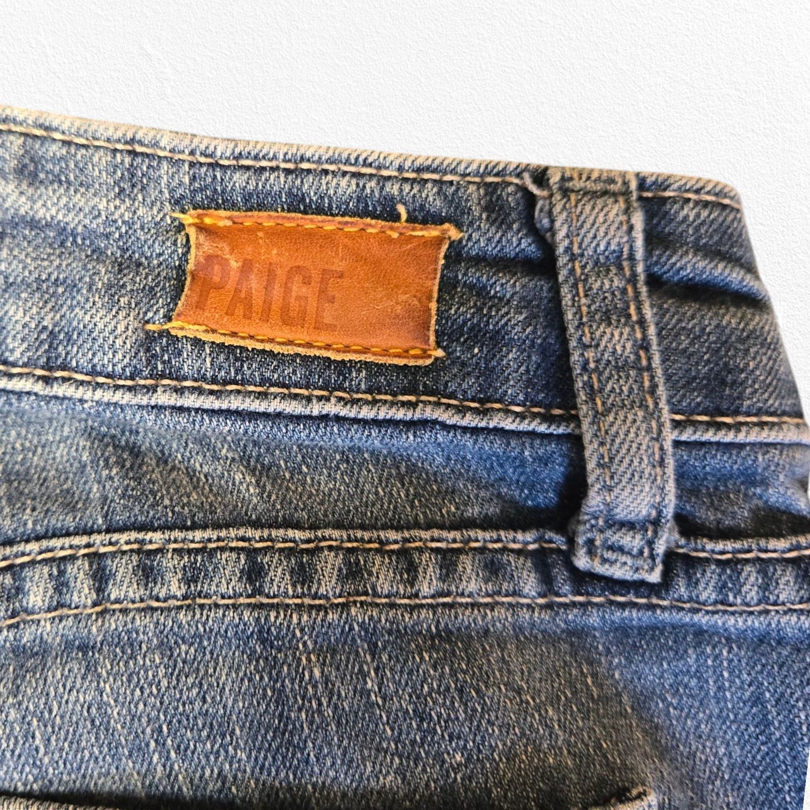 Paige PAIGE Distressed Low Rise Jimmy Jimmy Skinny Jeans Size 22 Size 24" / US 00 / IT 34 - 8 Thumbnail