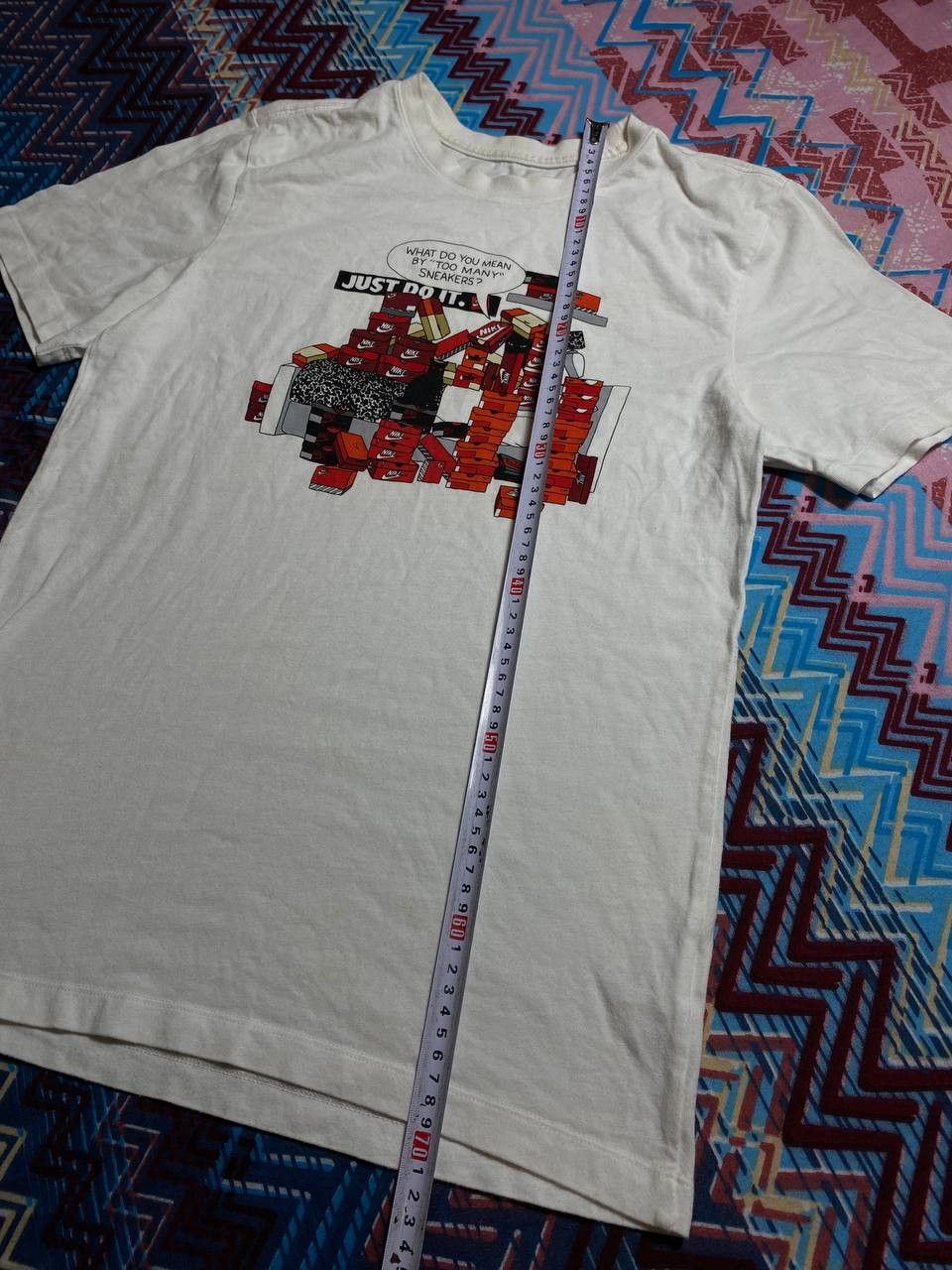 Nike × Vintage Vintage 80s Nike swoosh graphic ringer t shirt Size US S / EU 44-46 / 1 - 5 Thumbnail