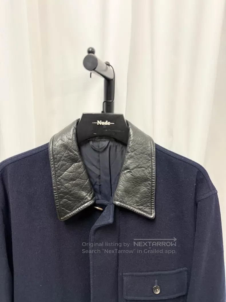 Comme des Garcons Comme des Garcons Leather Collar Tweed Overcoat Size US M / EU 48-50 / 2 - 3 Thumbnail