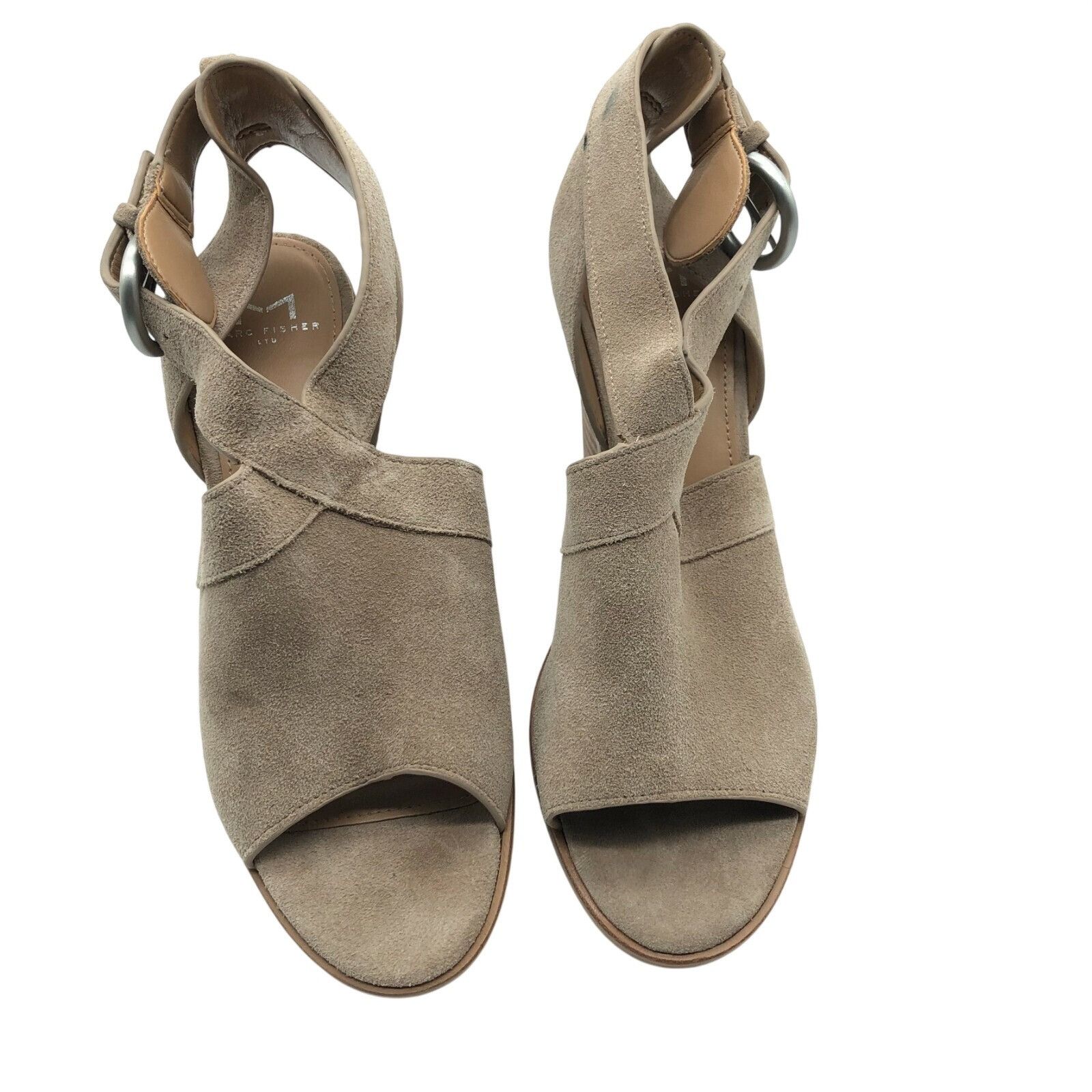 Marc Fisher Marc Fisher Womens Sandals Block Heel Buckle Suede Open Toe Size US 8 / IT 38 - 3 Thumbnail
